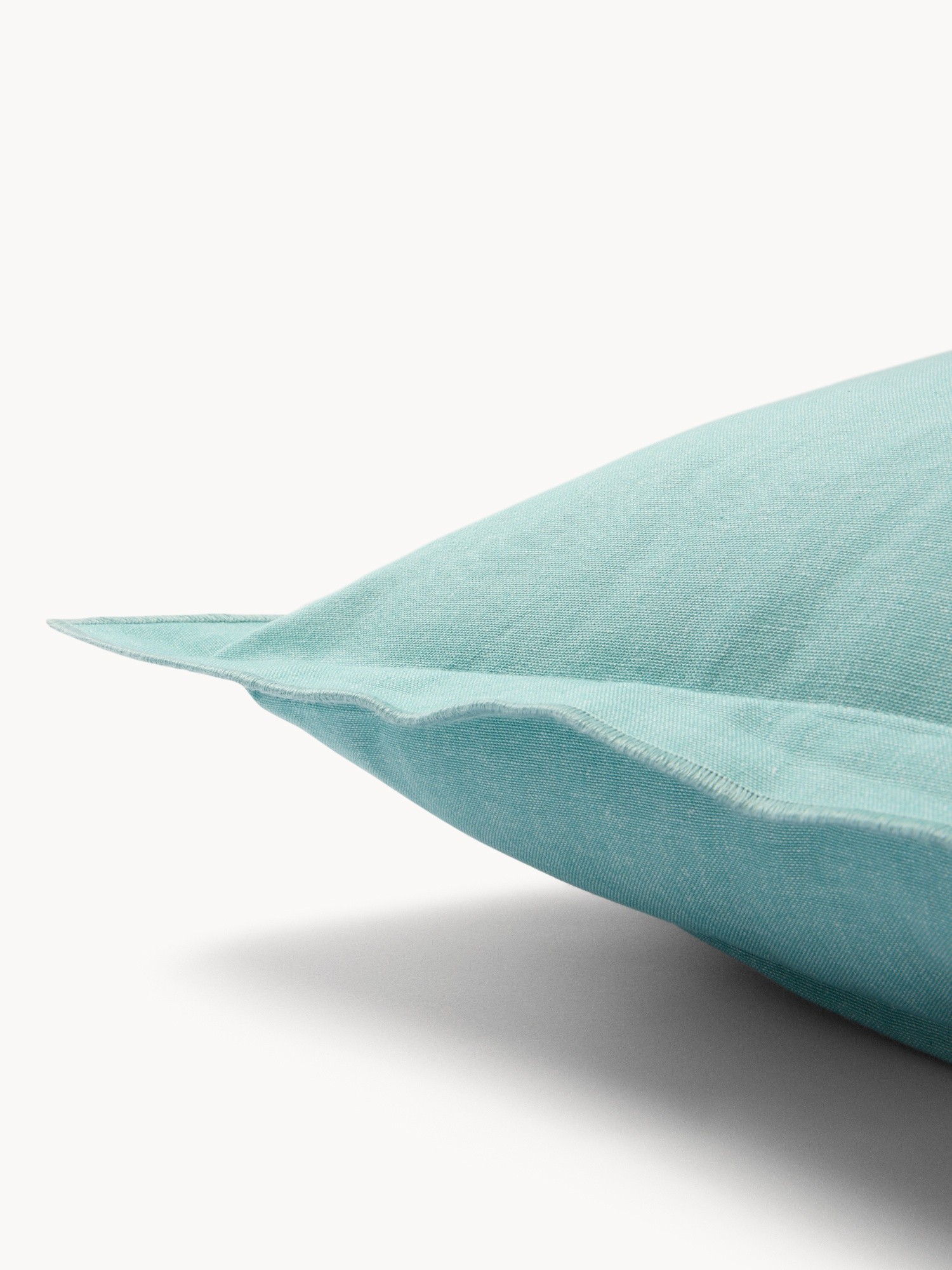 Chambray Cotton Pillow 35x50cm - Introductory Price, Light Blue, large image number 2