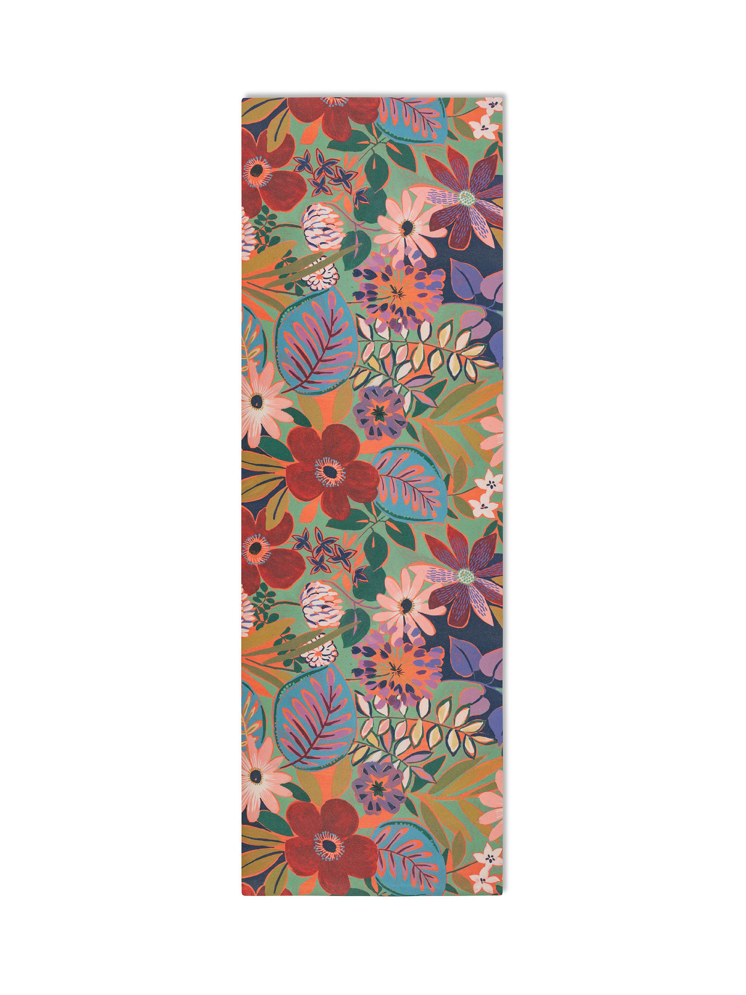 PVC floral print kitchen mat, Multicolor, large image number 0