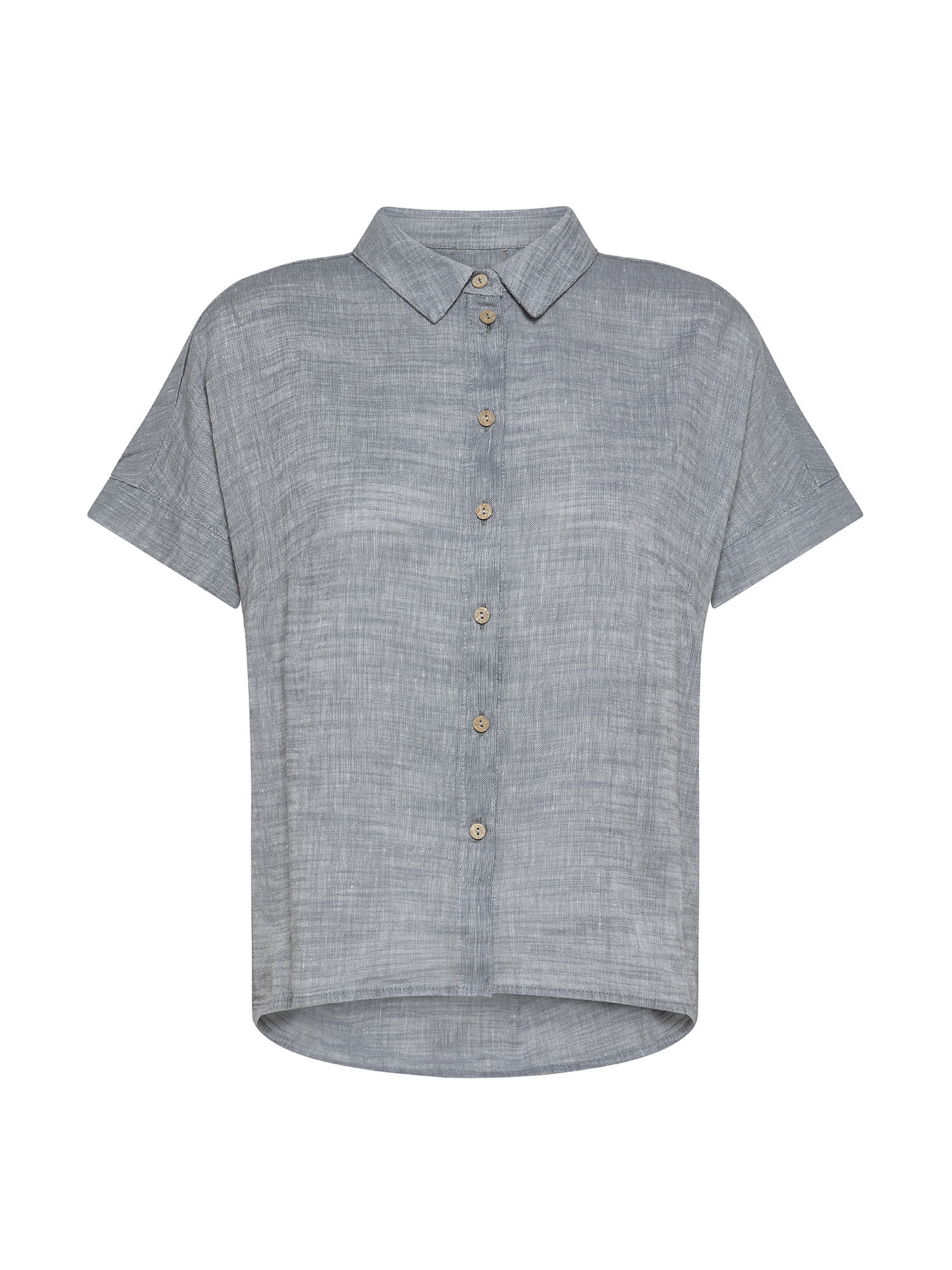 Shirt SL in linen blend, Light Grey, large image number 0