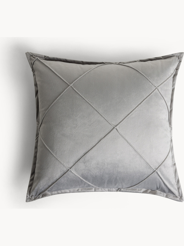 Velvet cushion 45x45 cm with geometric pattern