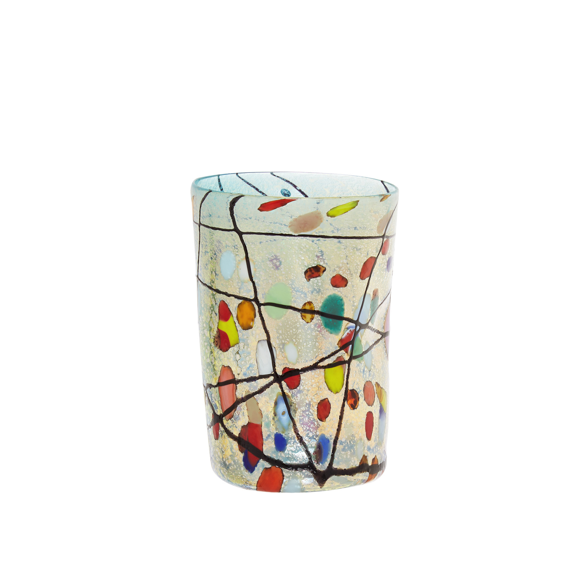 Bicchiere vetro di Murano decoro Kandinsky, Multicolor, large image number 0