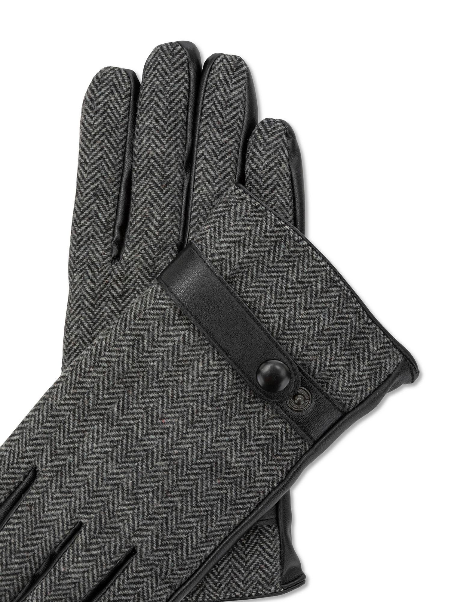 Luca D'Altieri - Gloves with strap, Grey, large image number 1