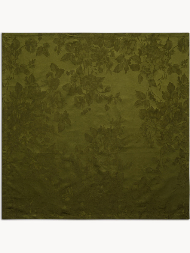 Floral jacquard cotton and linen centerpiece