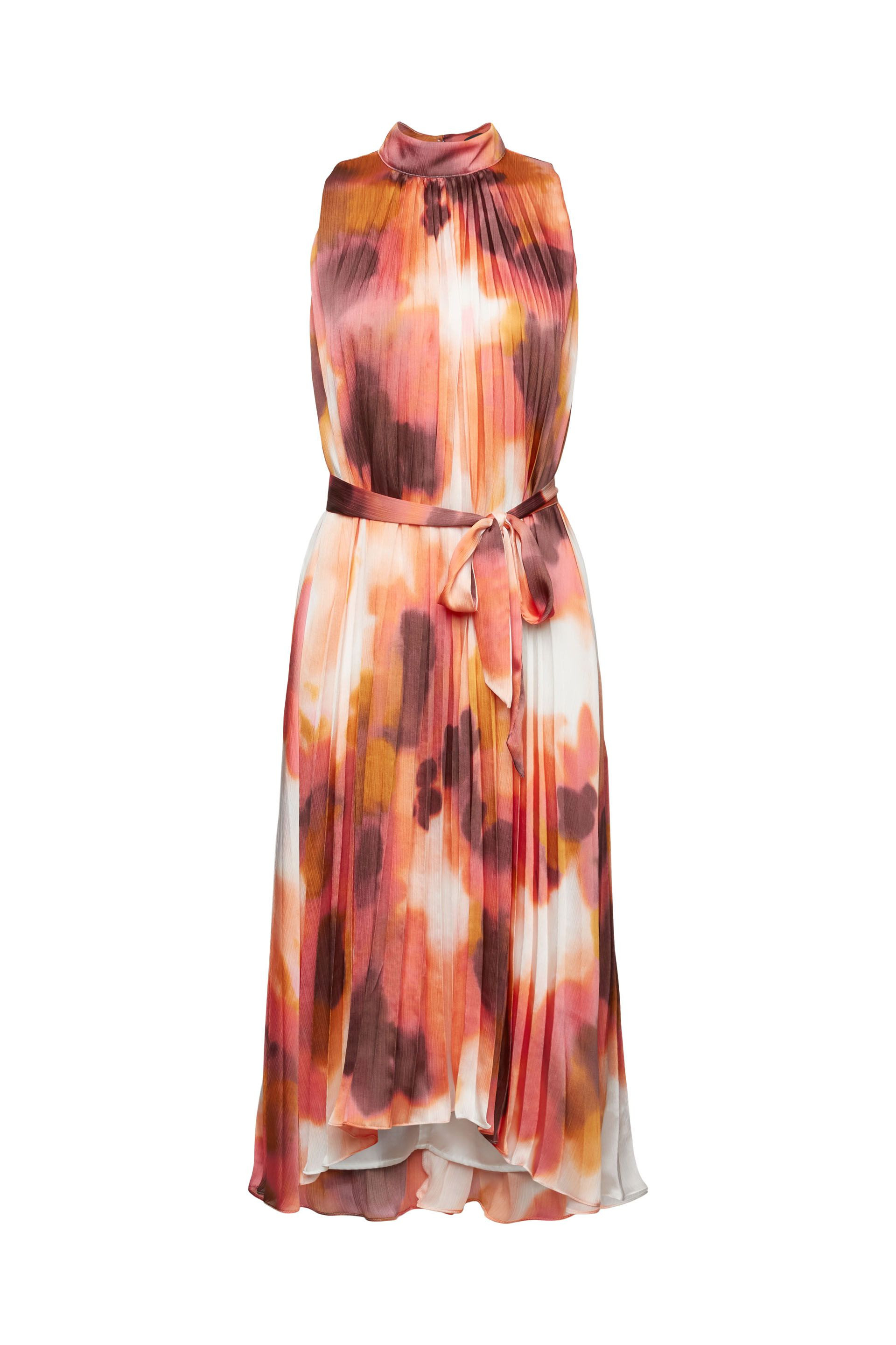 Esprit - Midi dress with allover print, Pink, large image number 0