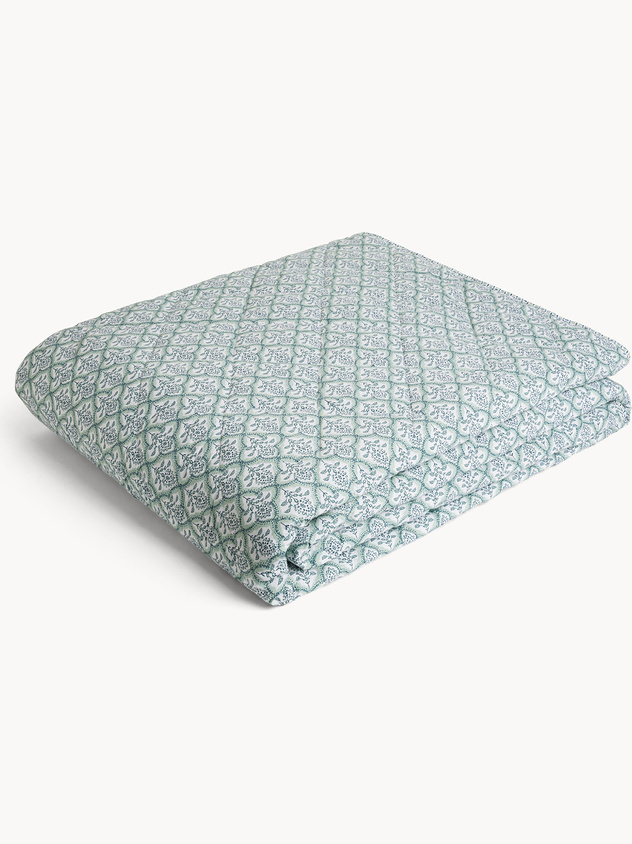 Reversible pure cotton quilted bedspread