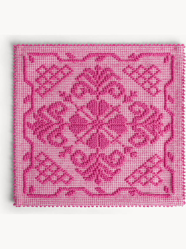 Sardinian placemat in solid color pure cotton