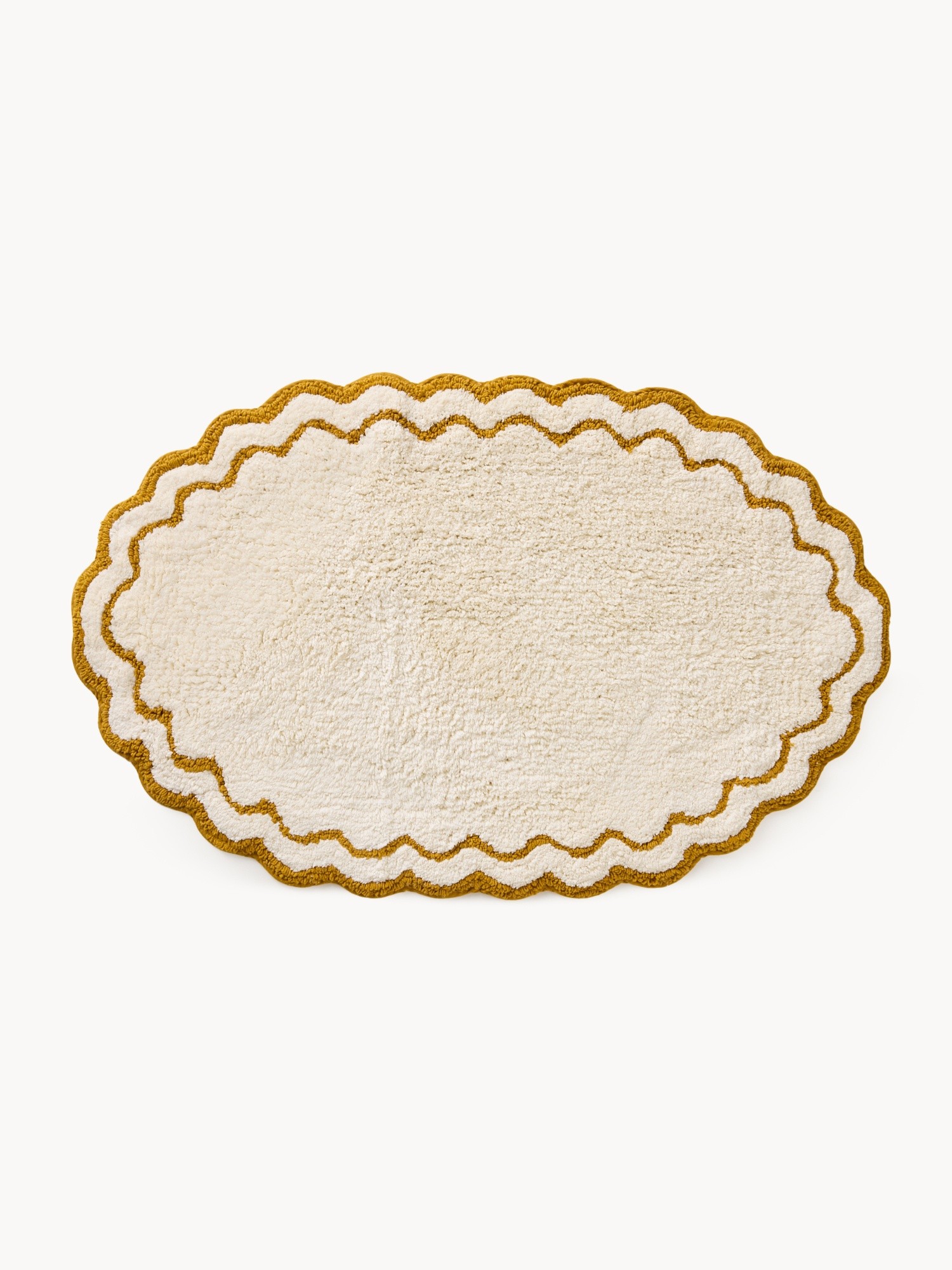 Tufted cotton bath mat, White Cream, large image number 0