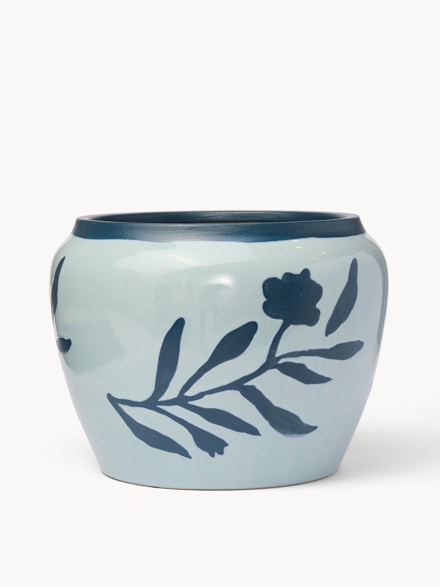 Vaso in ceramica artigianale vietnamita, Blu, large image number 0