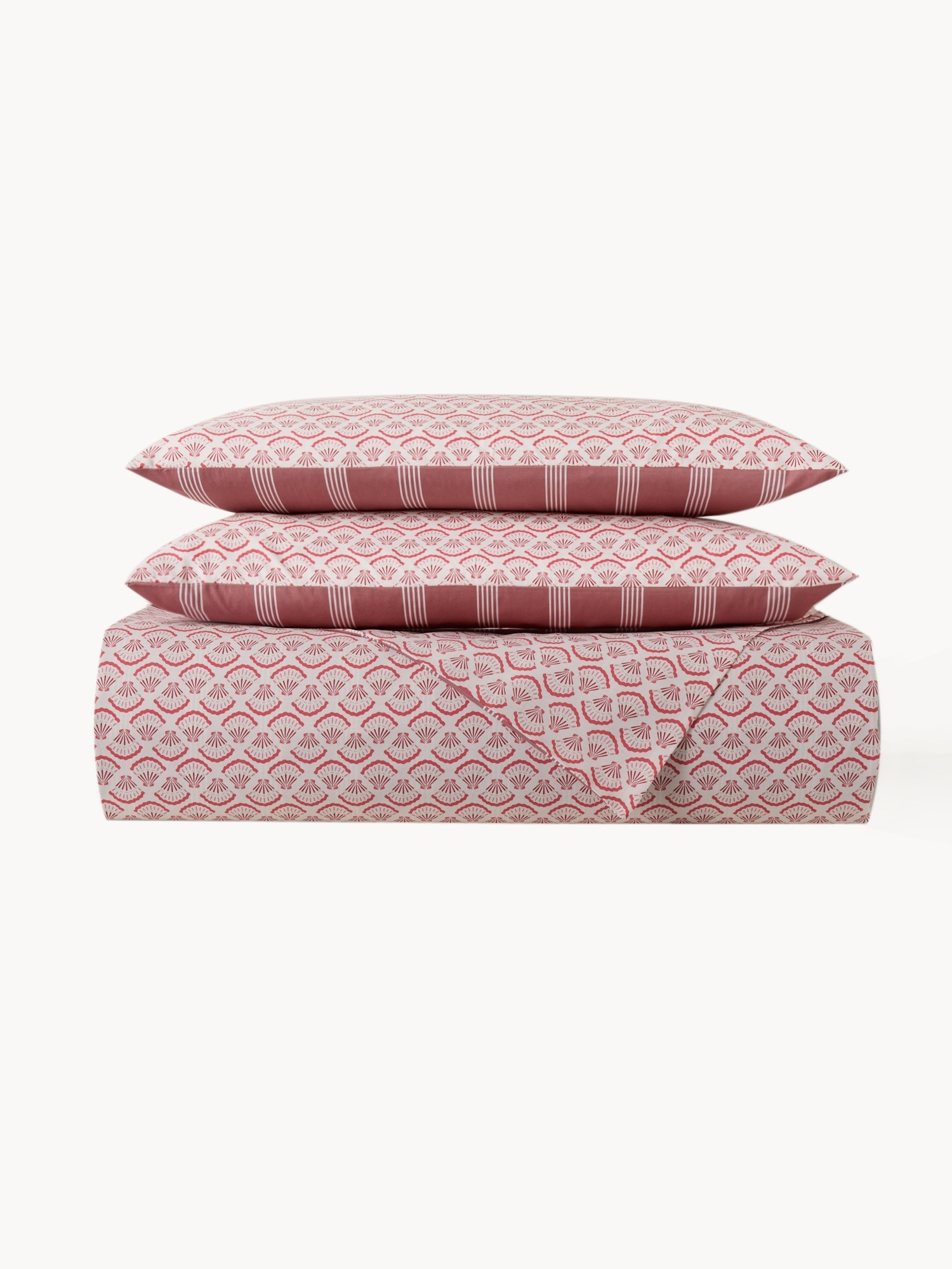 Printed Cotton Percale Quilted Bedspread - Introductory Price, Pink, large image number 0
