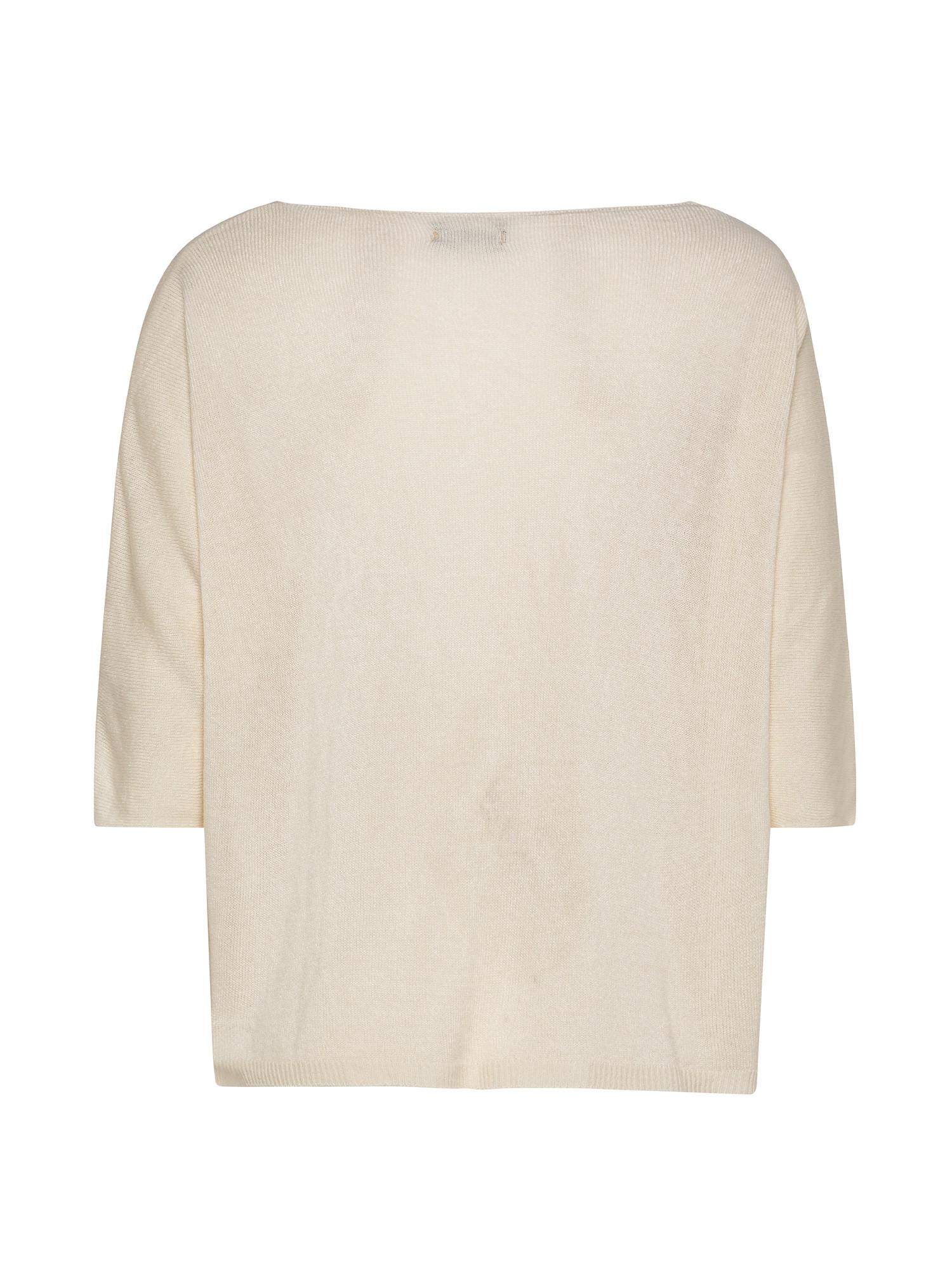 Oversized sweater with neckline, Sand, large image number 1