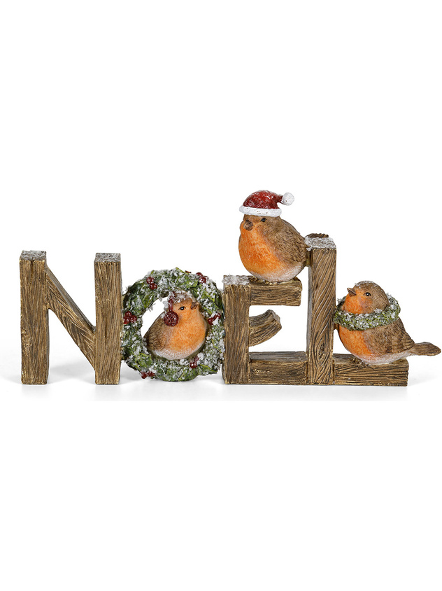 Noel decorative writing in resin