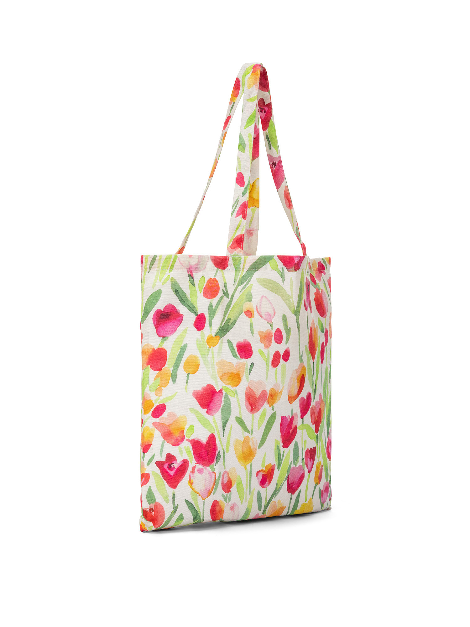 100% cotton bag with tulip print, Multicolor, large image number 1
