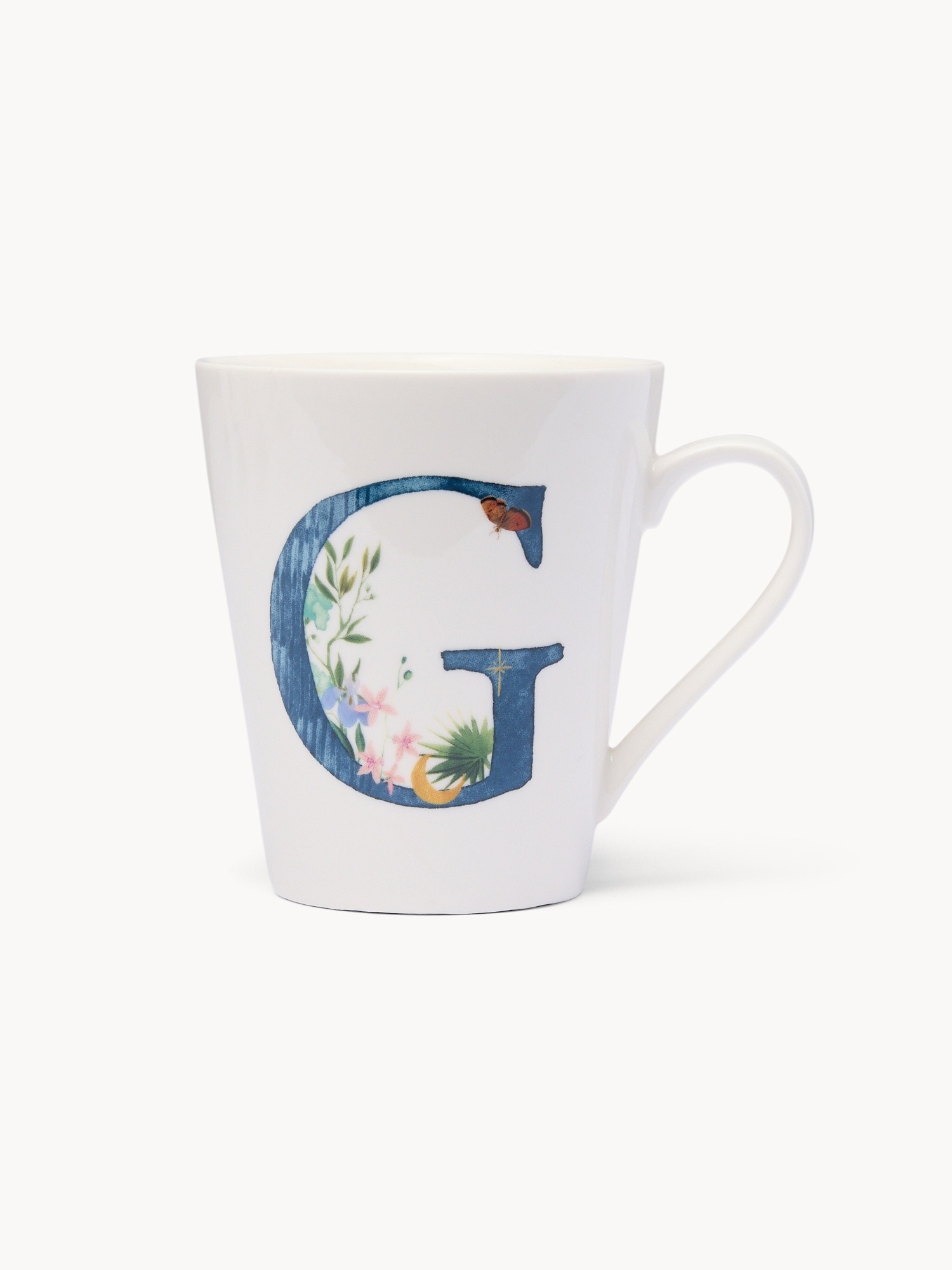 New bone china breakfast mug,letter G, White 1, large image number 0