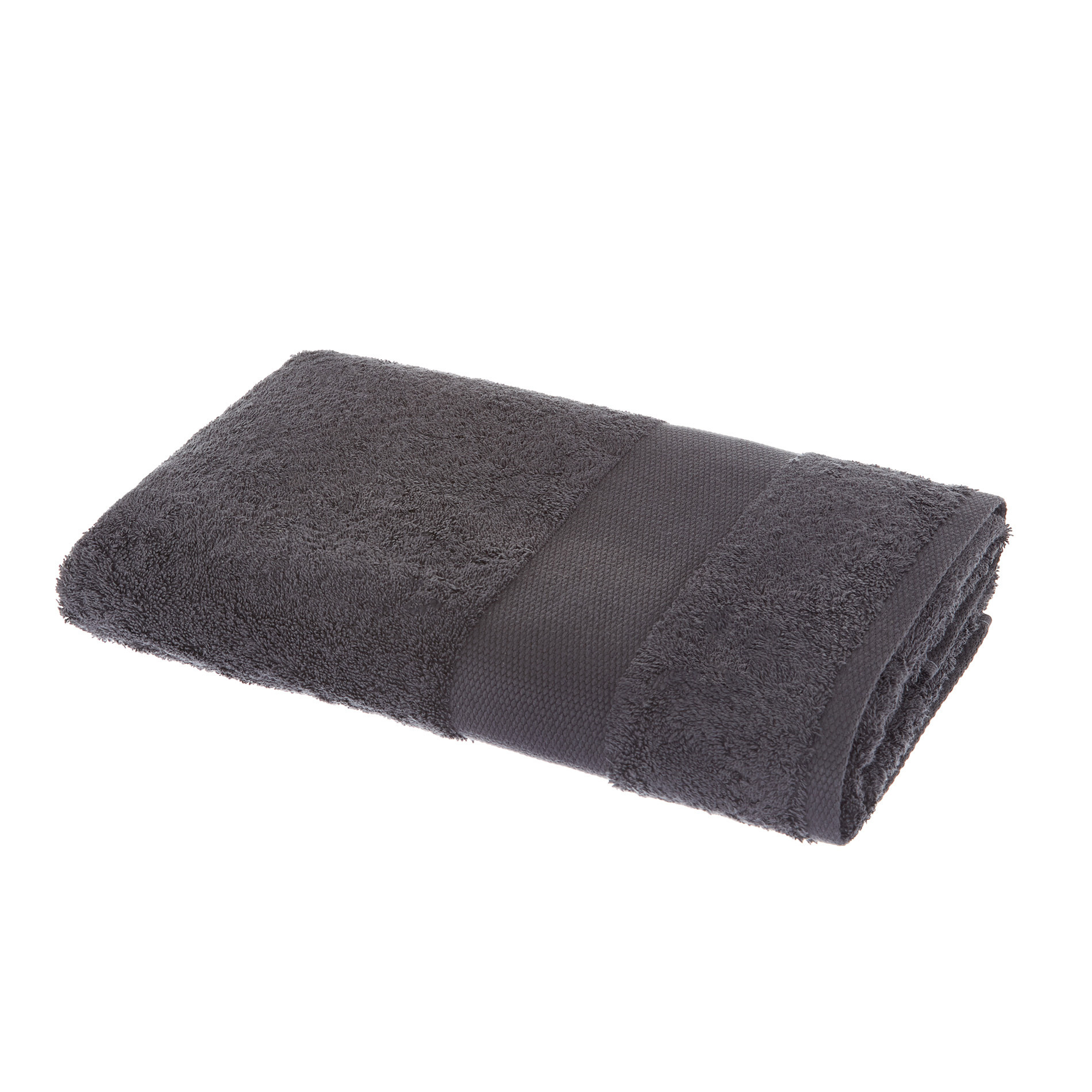 Asciugamano spugna di puro cotone Zefiro, Grigio scuro, large image number 1