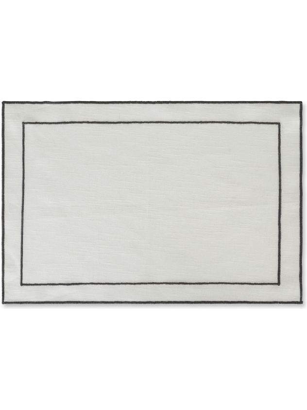 Cotton slub placemat with overlock