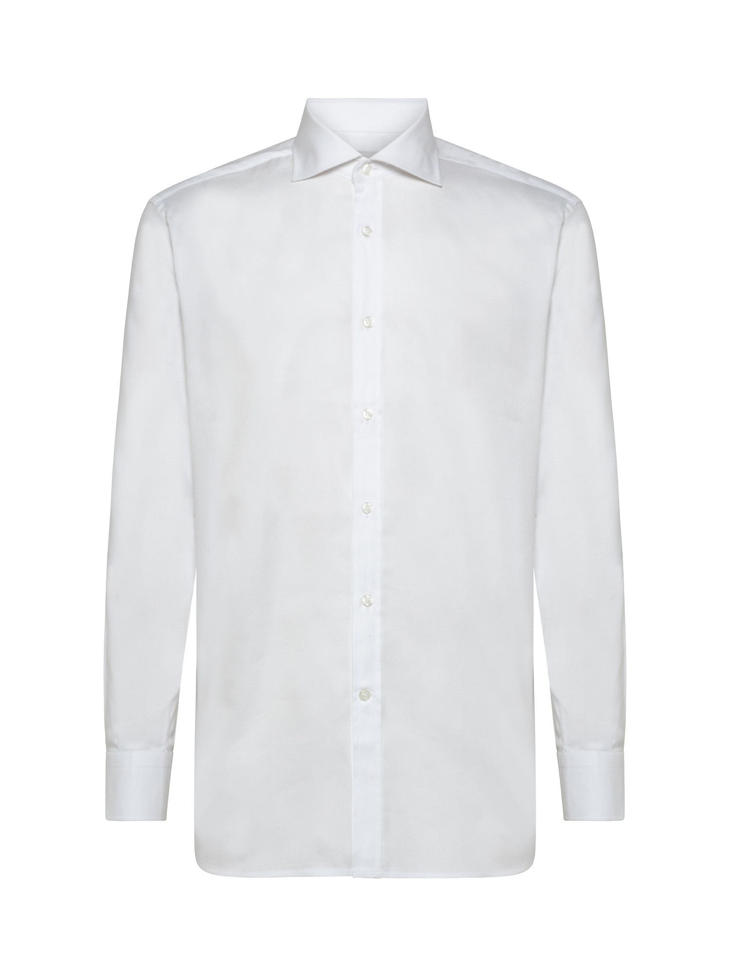 Camicia regular fit in cotone oxford, Bianco, large image number 0