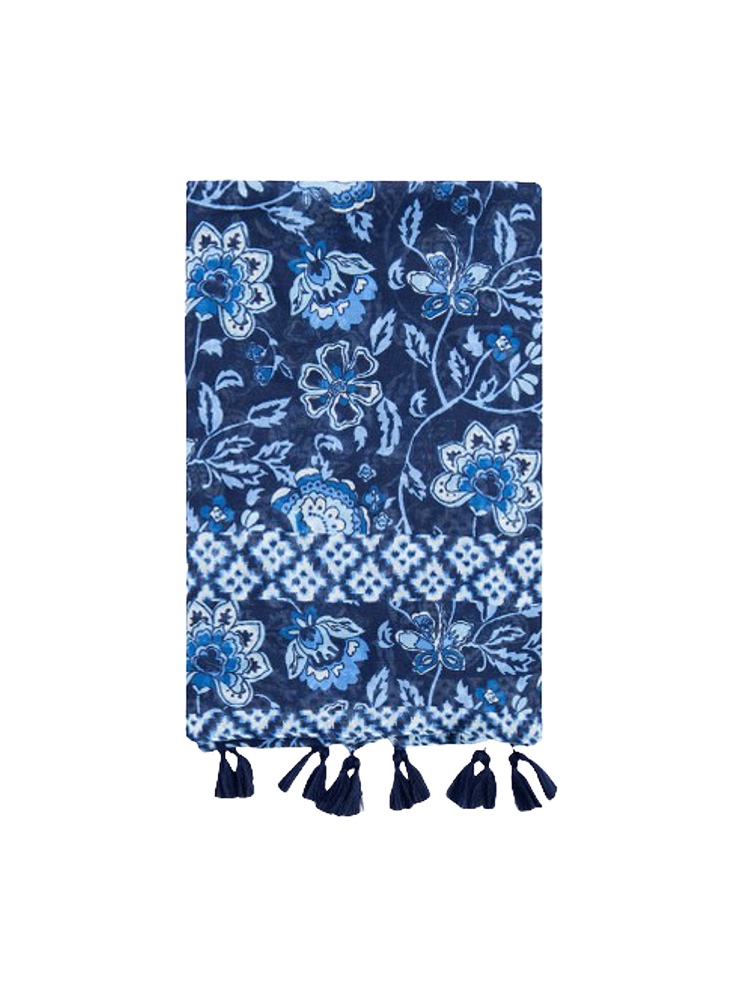 April  tassel detail foulard, Blue, large image number 0