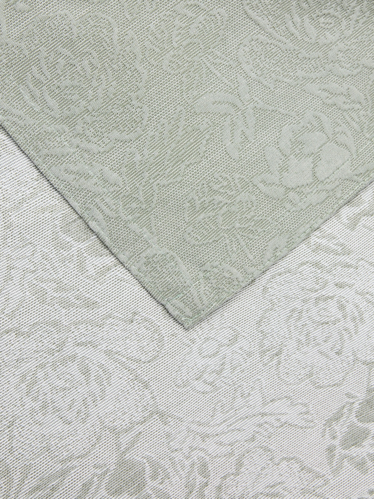 Solid Floral Cotton Blend Bedspread - Discounted Price, Green, large image number 1