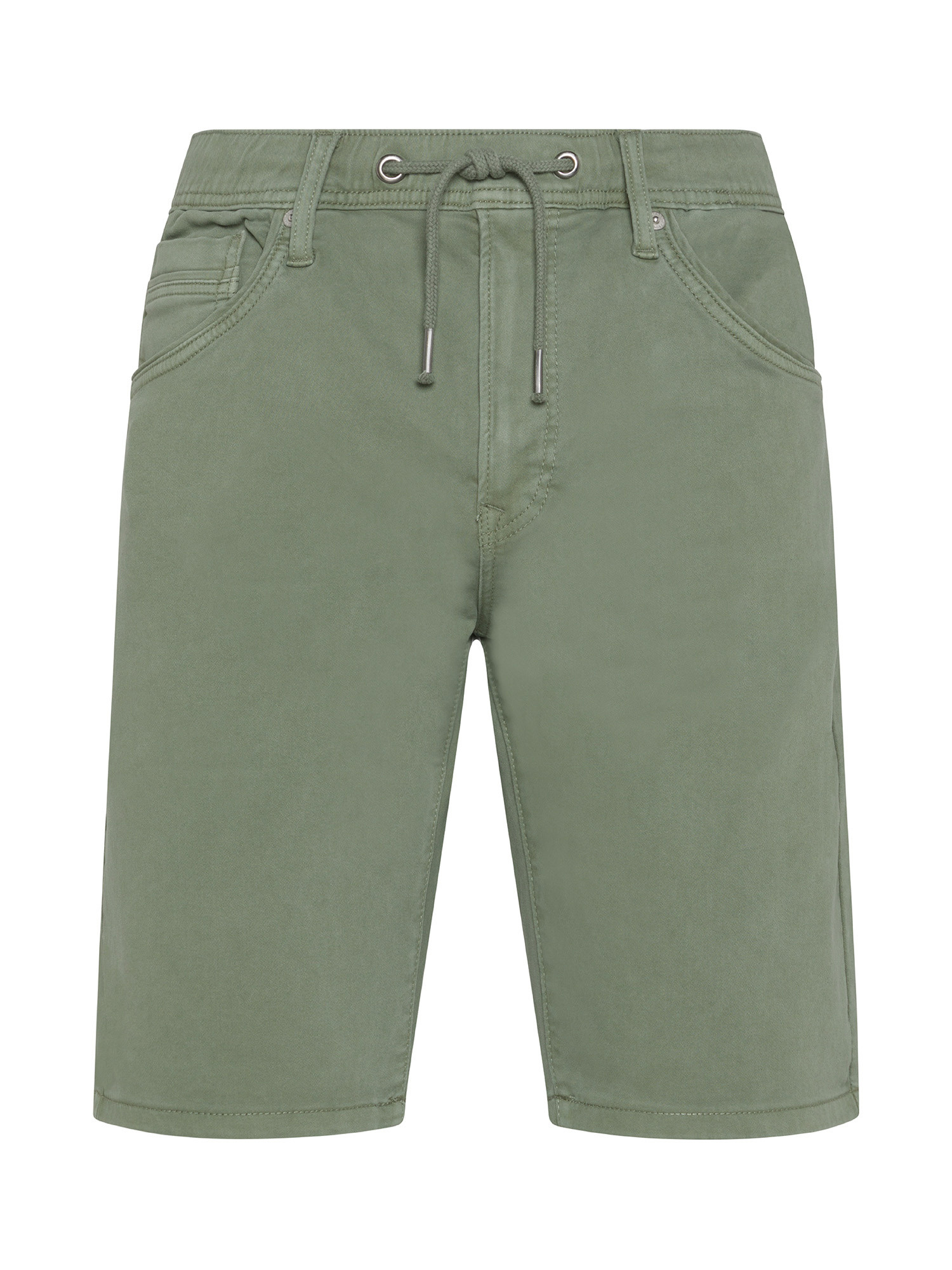 Pepe Jeans - Slim fit five pocket Bermuda shorts, Light Green, large image number 0