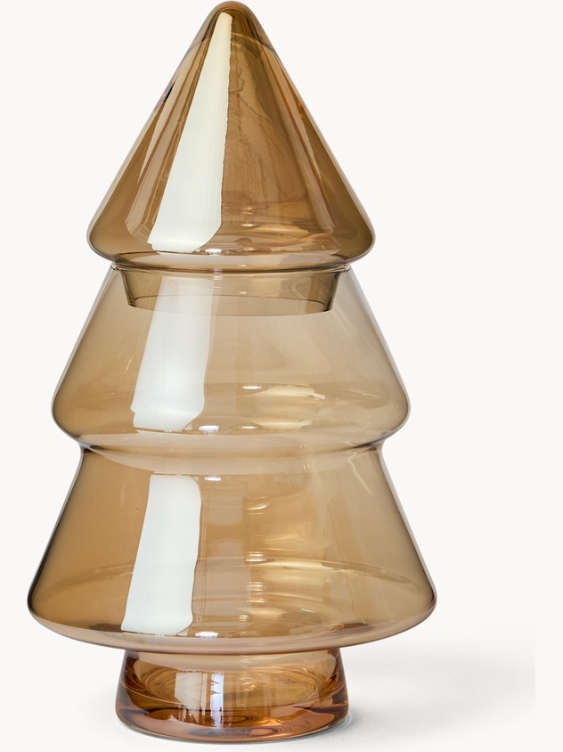 Christmas tree-shaped treat jar