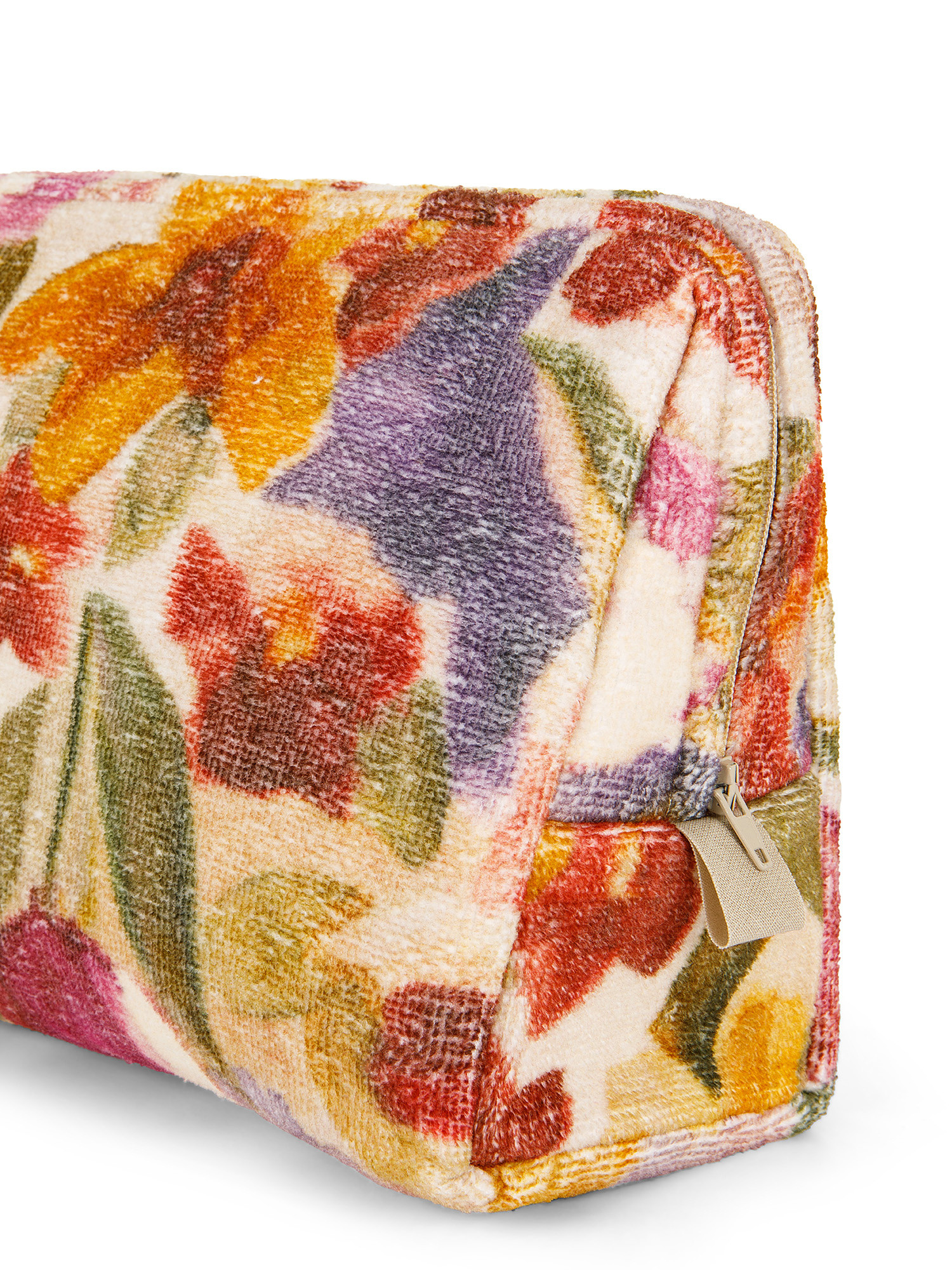 Beautycase cotone velour stampa floreale, Multicolor, large image number 1