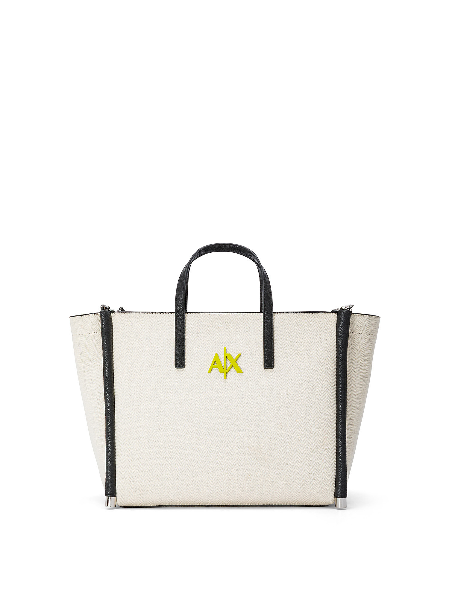 Armani Exchange - Shopper bag con logo, Beige chiaro, large image number 0