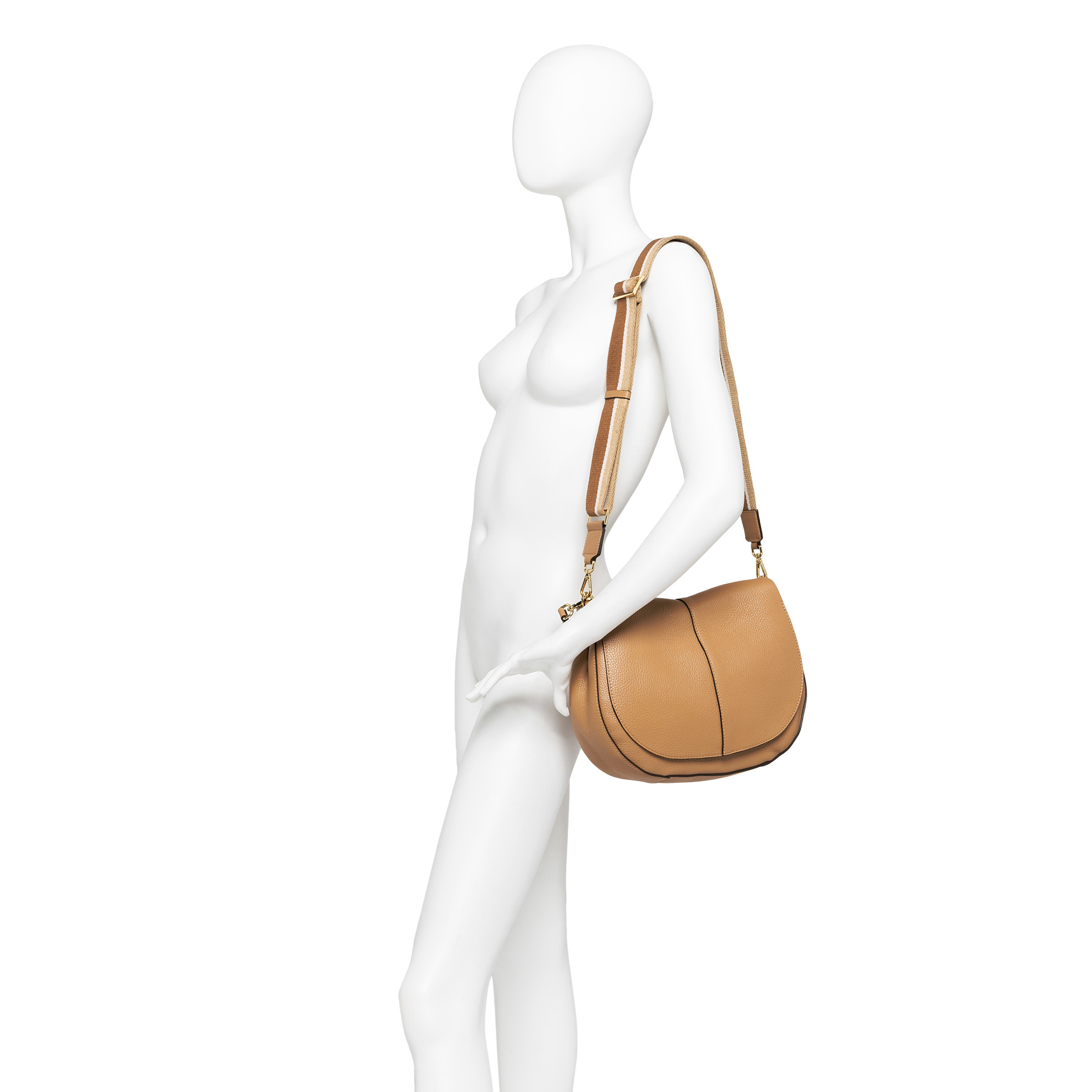 Gianni Chiarini - Helena Round bag in leather, Natural, large image number 5