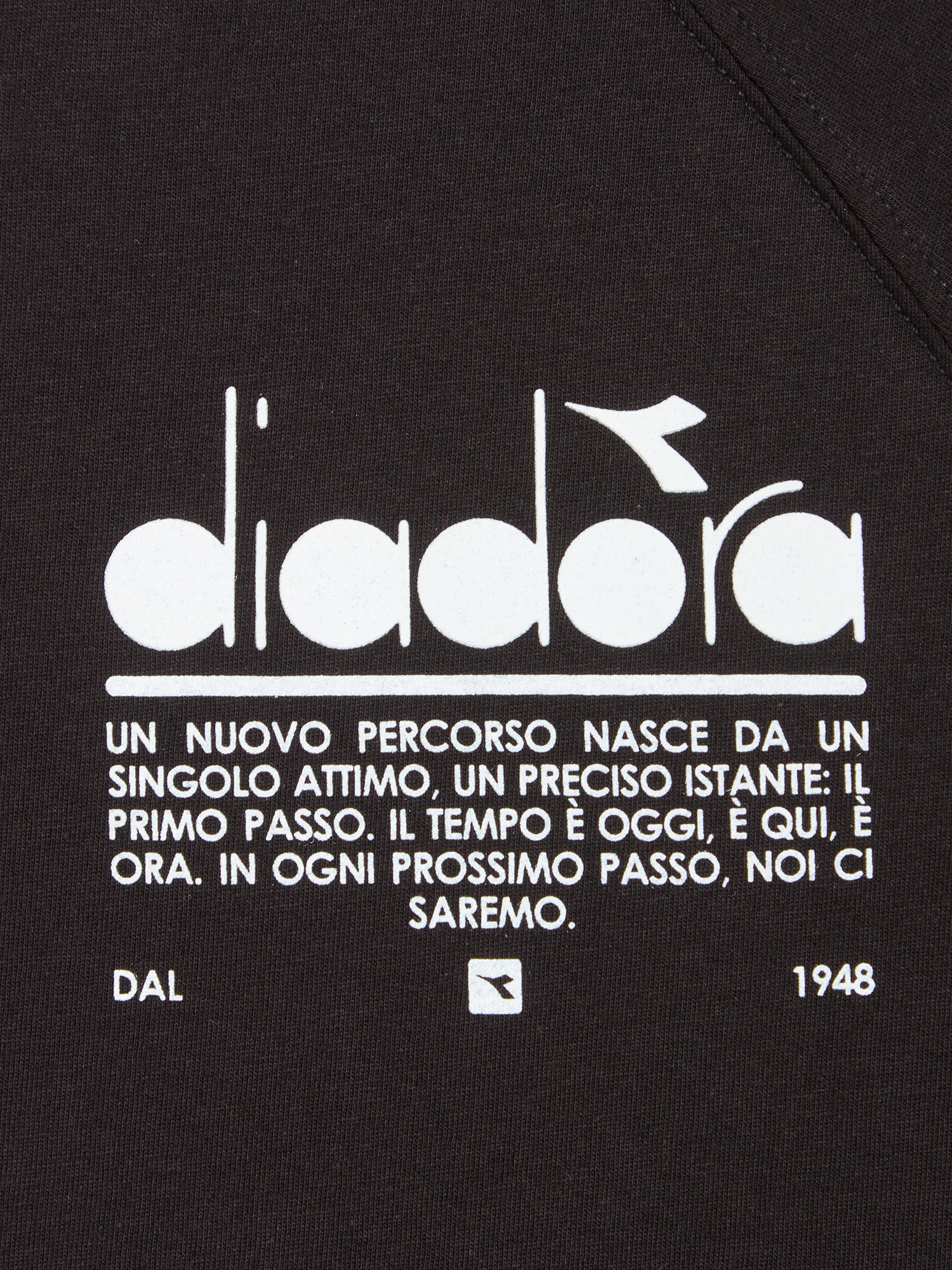 Diadora - T-shirt girocollo Manifesto in cotone, Nero, large image number 1