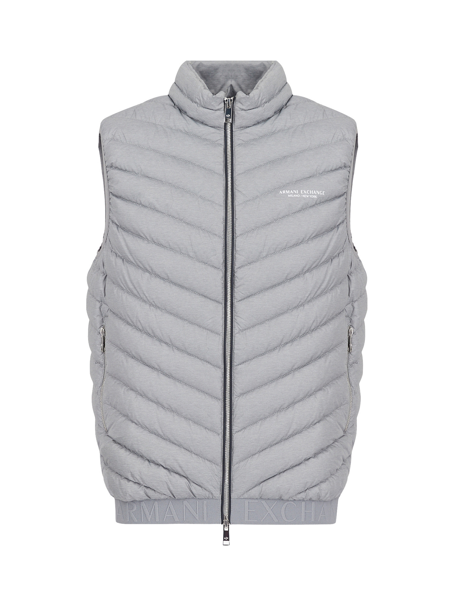 Armani Exchange - Padded sleeveless down jacket, Dark Grey, large image number 0