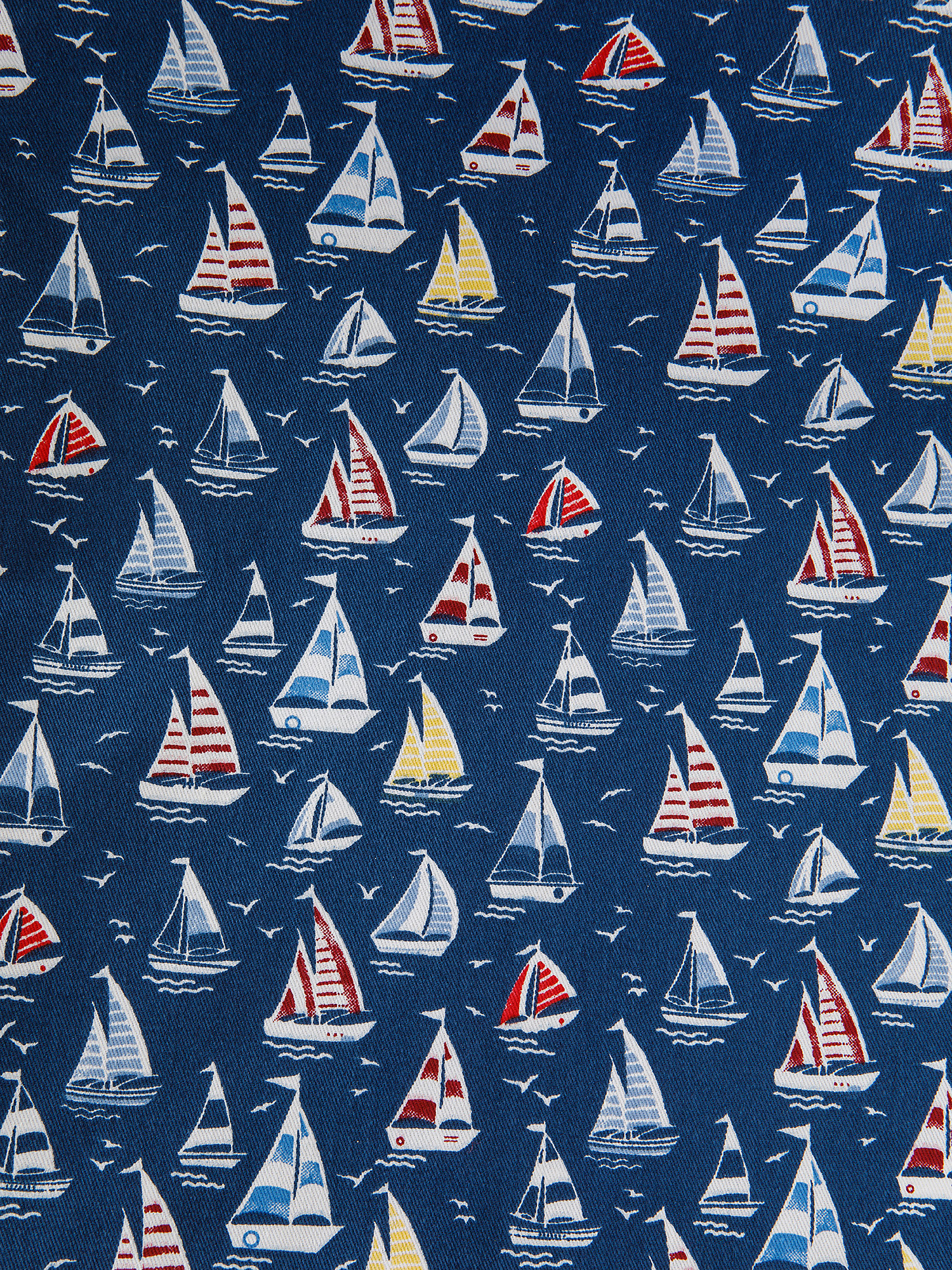 Sails print cotton furnishing towel, Blue, large image number 1