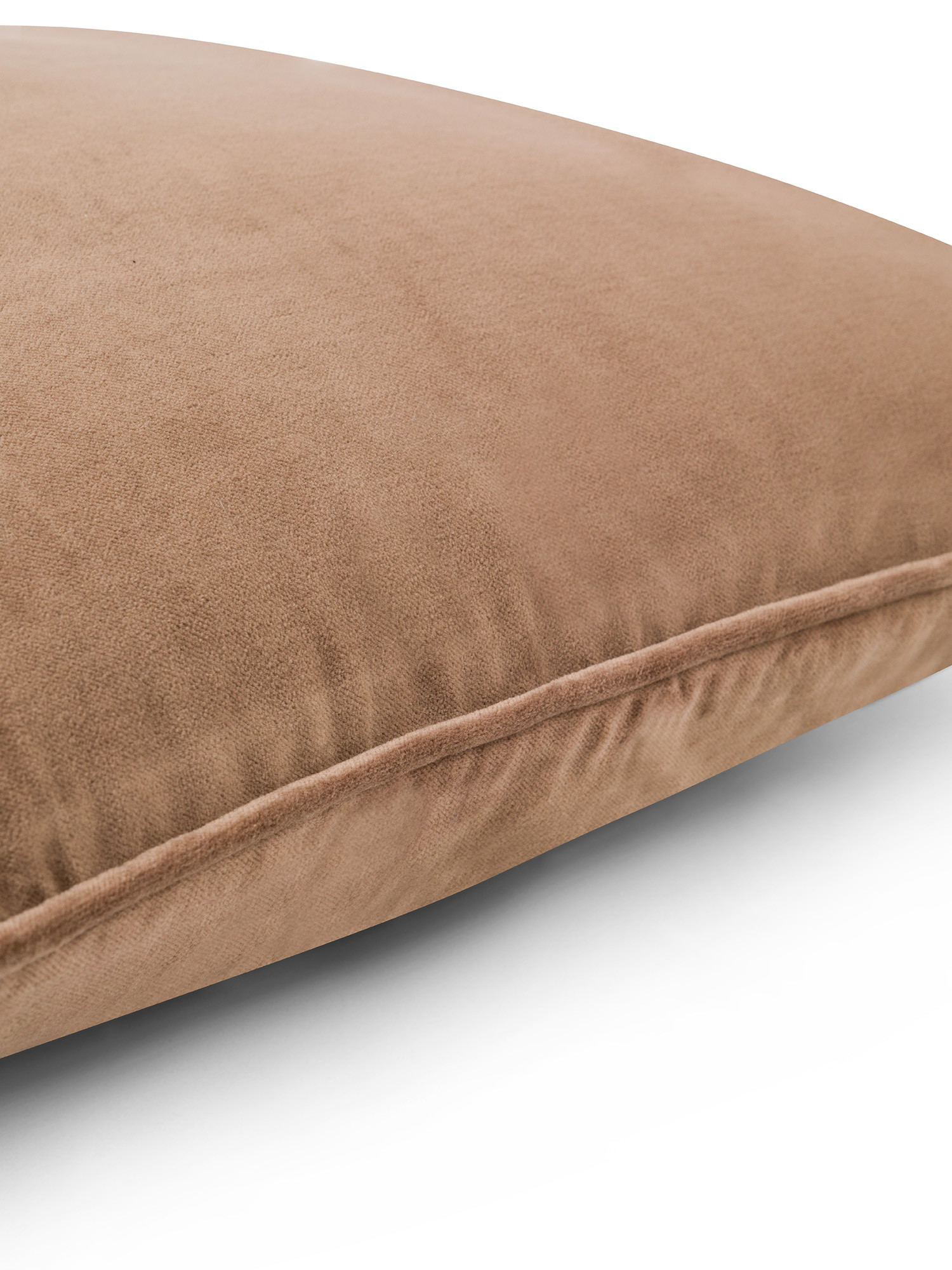 Solid color velvet cushion 45x45cm, Brown, large image number 2