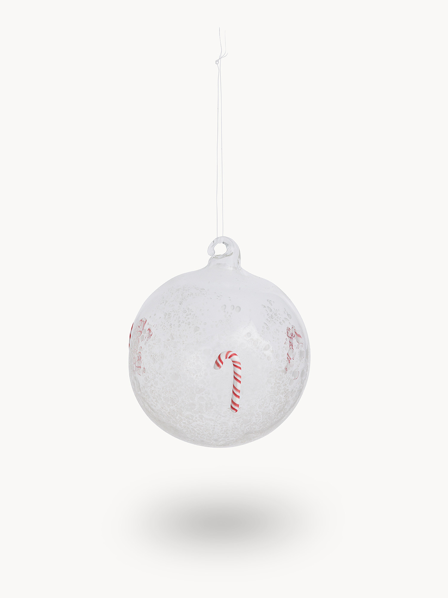 Pallina addobbo albero in vetro, Trasparente, large image number 0