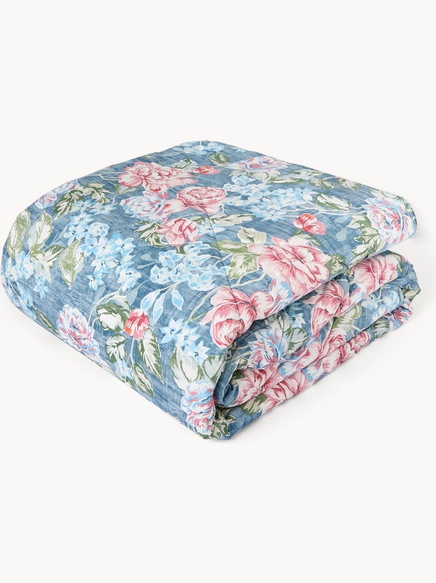 Floral Cotton Percale Quilt - Discounted Price