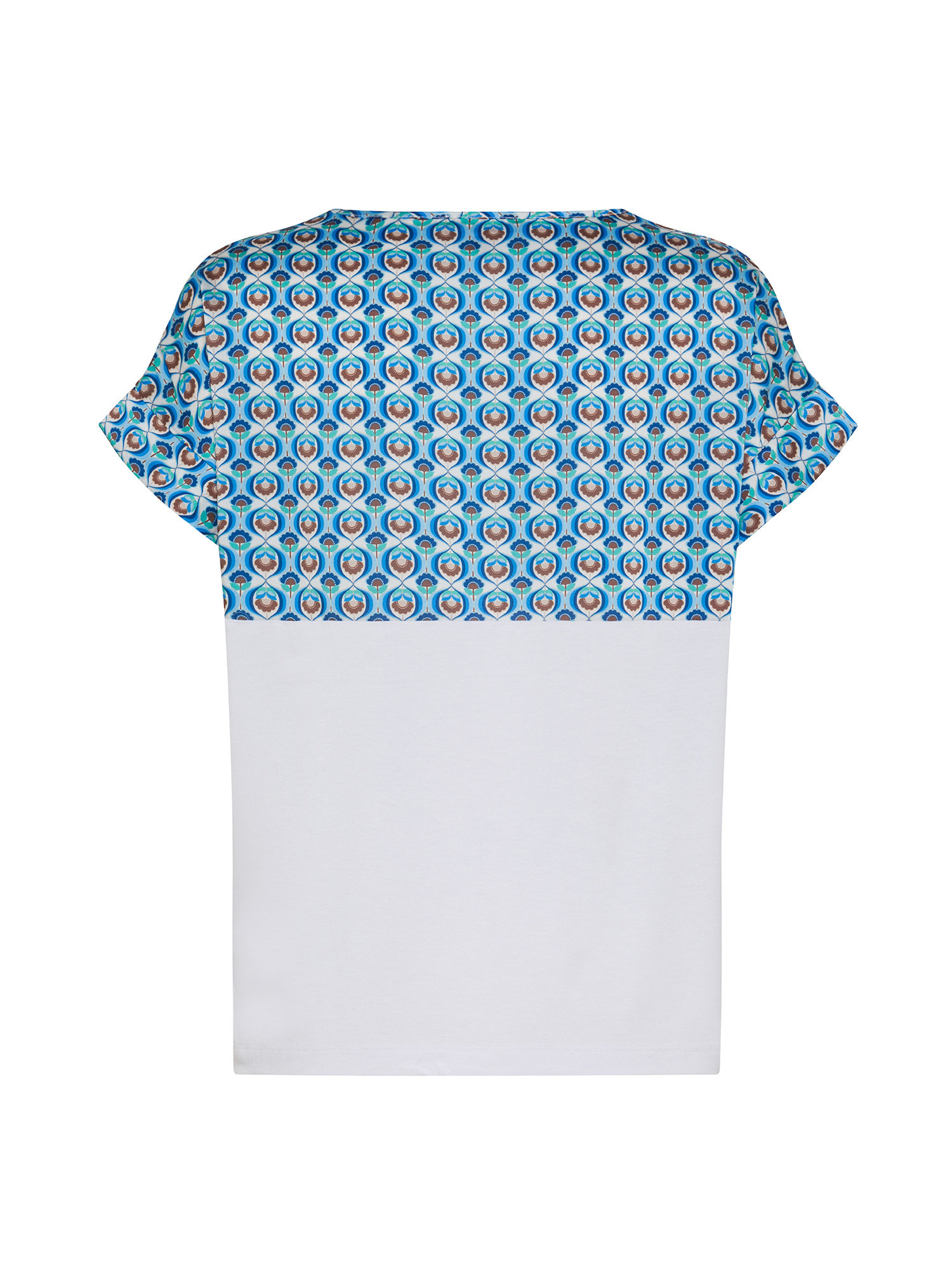 Koan - T-shirt con micro fantasia, Azzurro, large image number 1