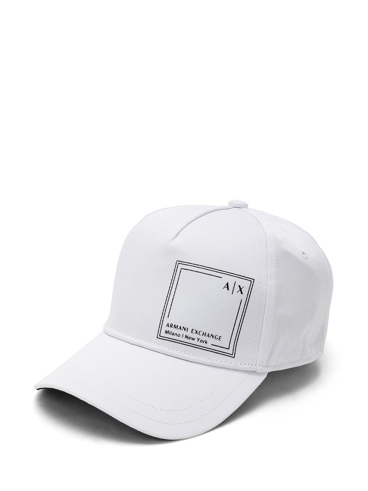 Armani Exchange - Cappello baseball in cotone, Bianco, large image number 0