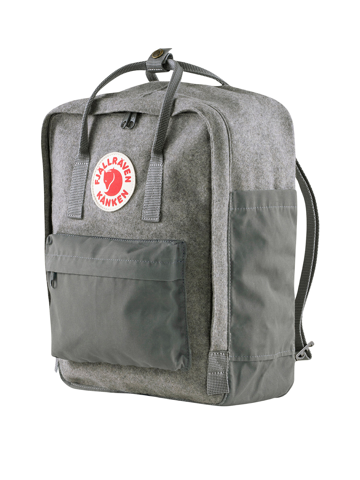Kanken re-wool is the recycled wool version of the iconic backpack from the Swedish brand Fjallraven., Grey, large image number 0