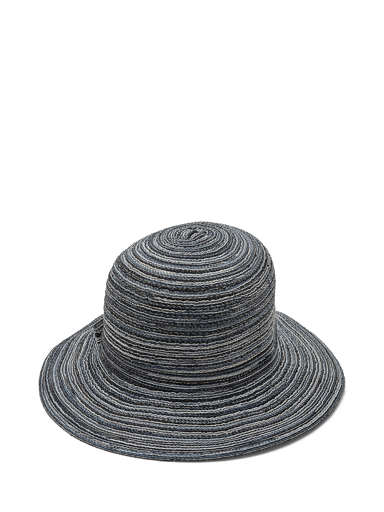 Multi-line knit hat, Blue, large image number 0
