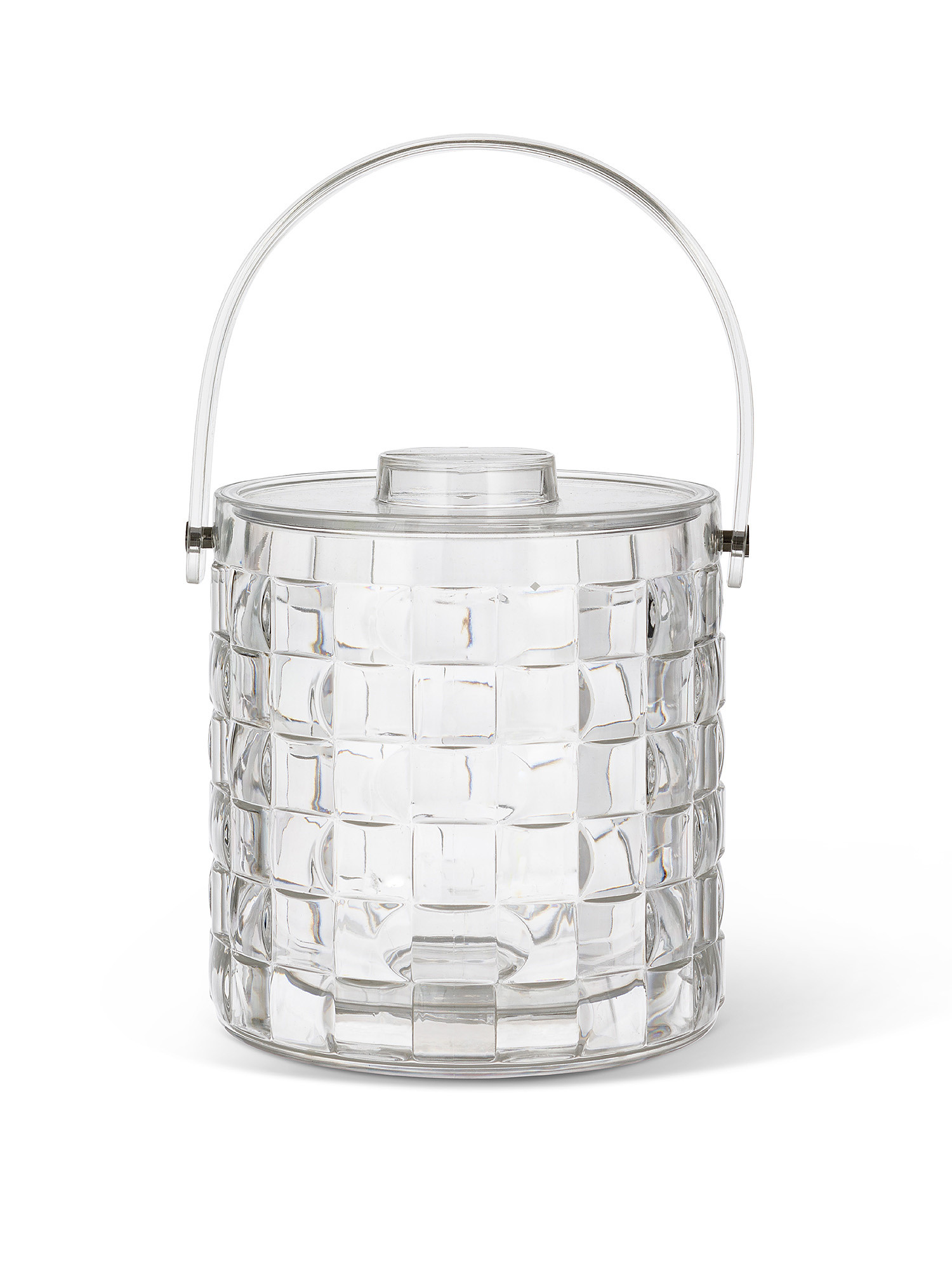 Cube effect plastic ice bucket, Transparent, large image number 0