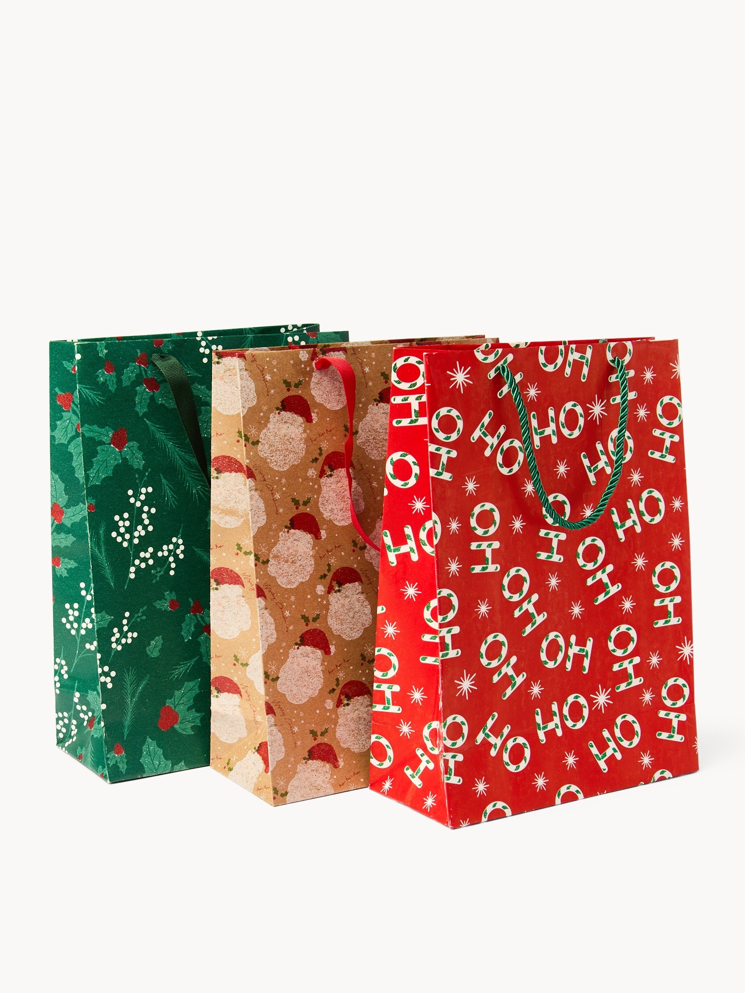 3 Assorted Paper Bags, Multicolor, large image number 0