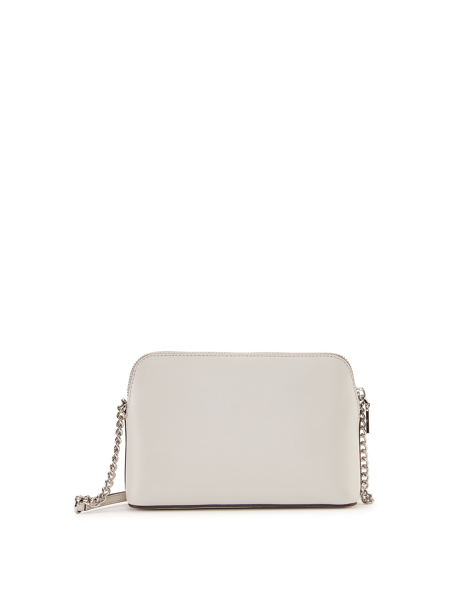 Dkny - Shoulder bag with chain and silver logo, White, large image number 2