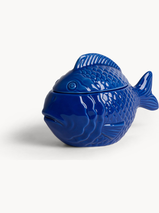 Barattolo stoneware a pesce