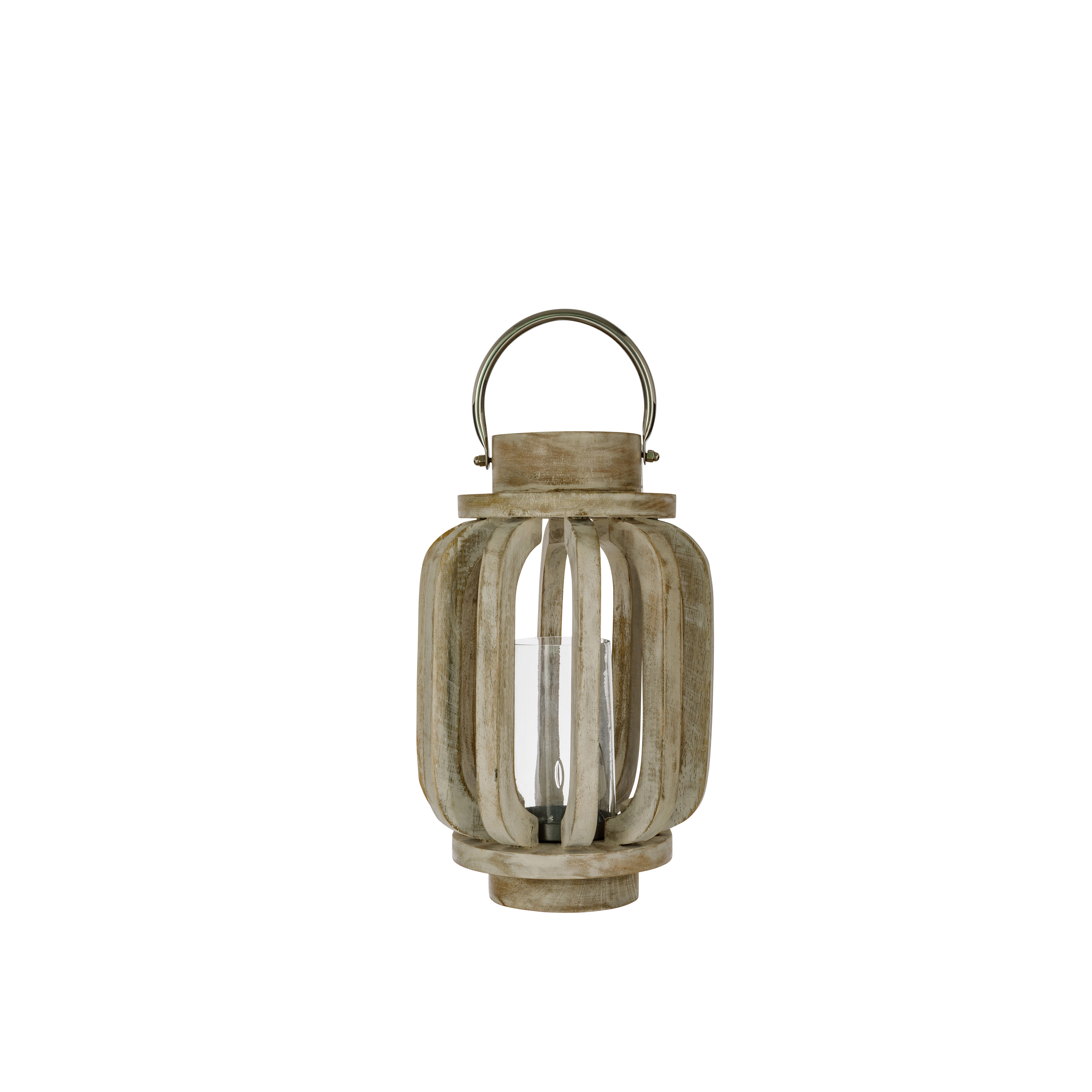 Mango wood lantern, Beige, large image number 0