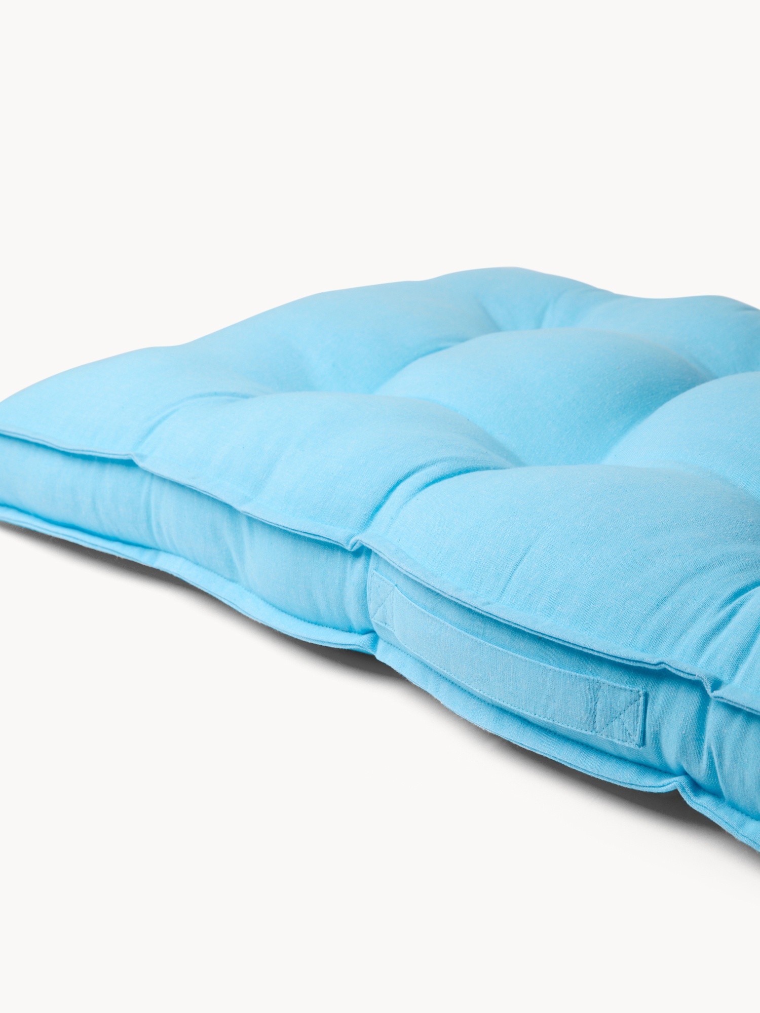 Cuscino a materasso in cotone chambray - Prezzo di lancio, Blu, large image number 1