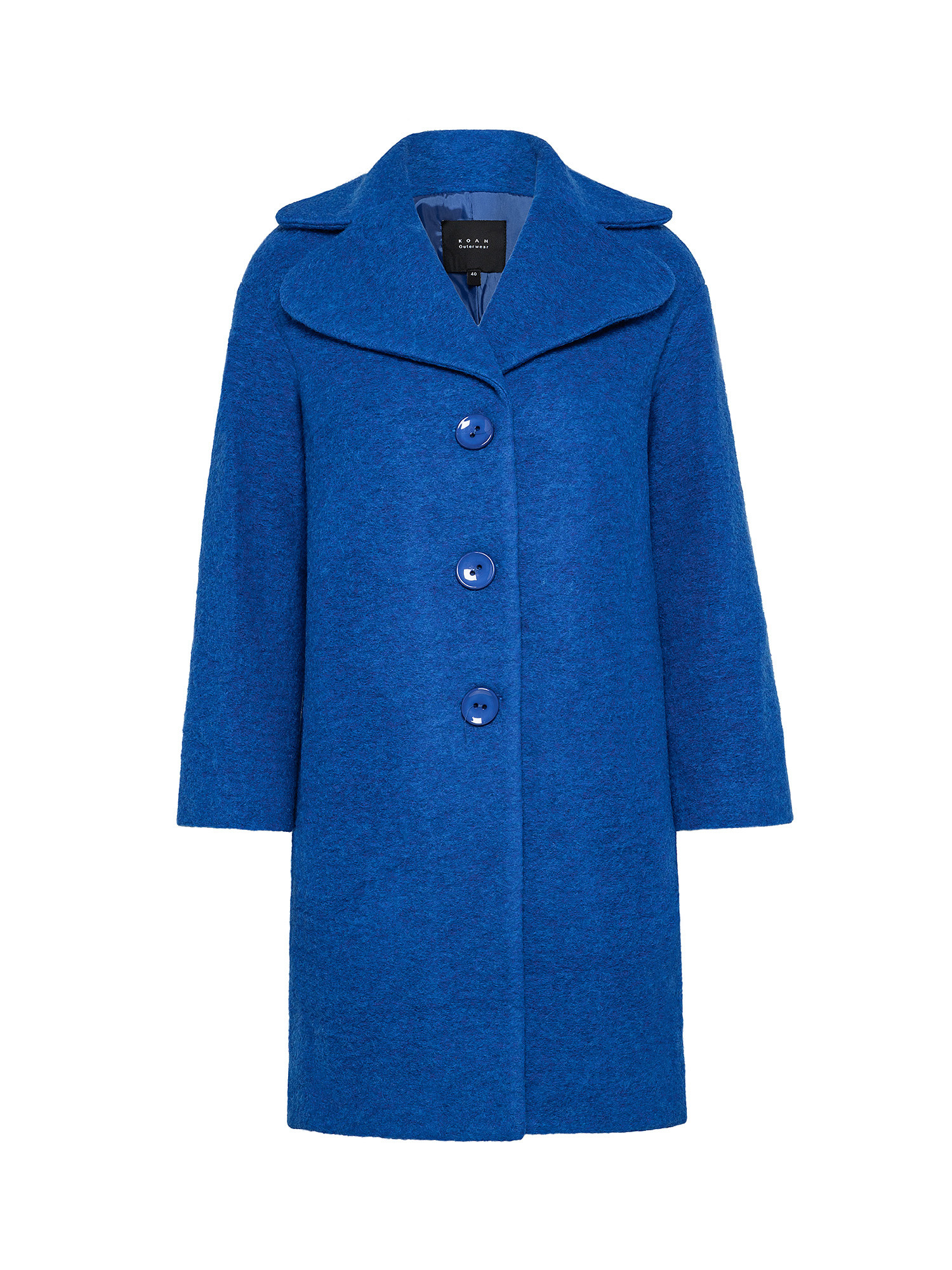 Cappotto in lana cotta, Blu royal, large image number 0