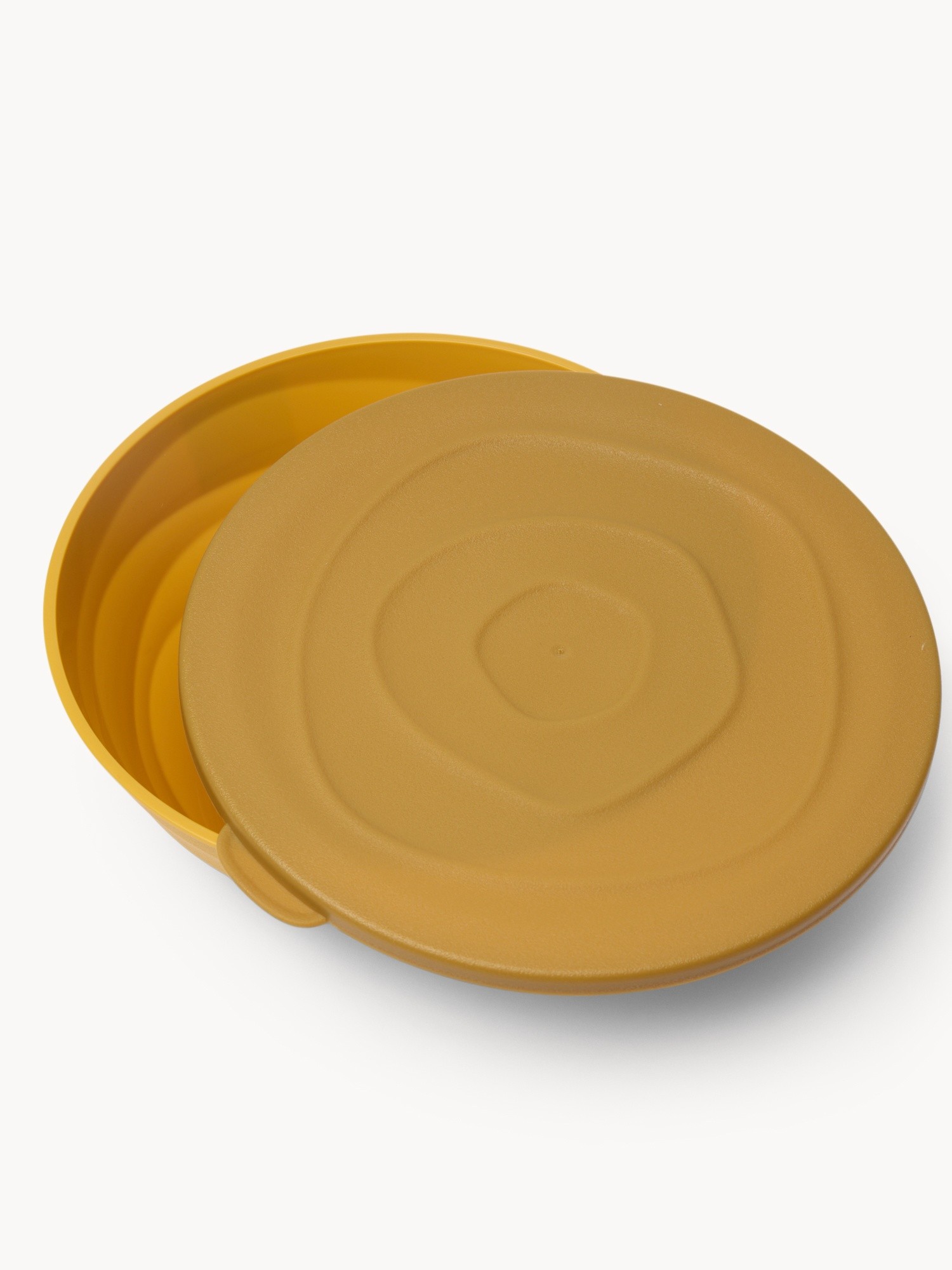 Plastic Bowl with Lid - Introductory Price, Mustard Yellow, large image number 1