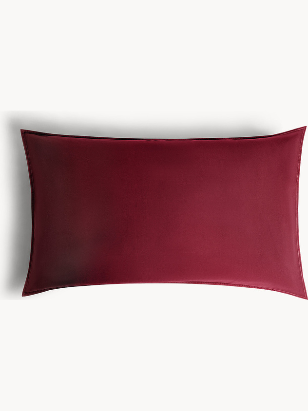 Washed cotton satin pillowcase
