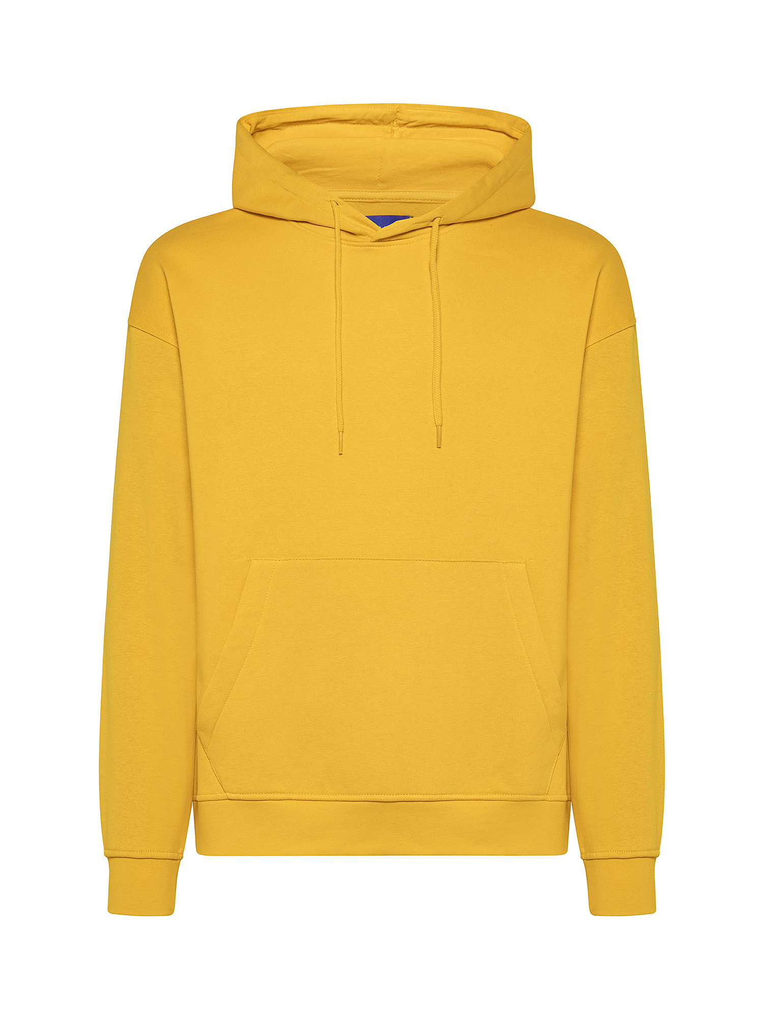 Sweatshirt with hood and long sleeves, Yellow, large image number 0
