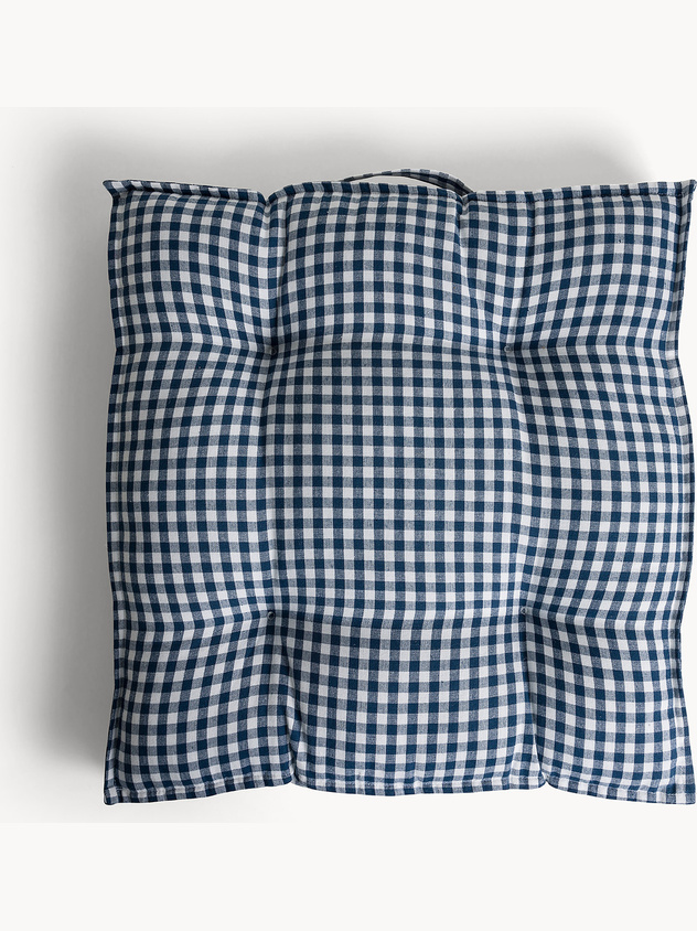 Cuscino materasso 50x50 cm in cotone tinto filo