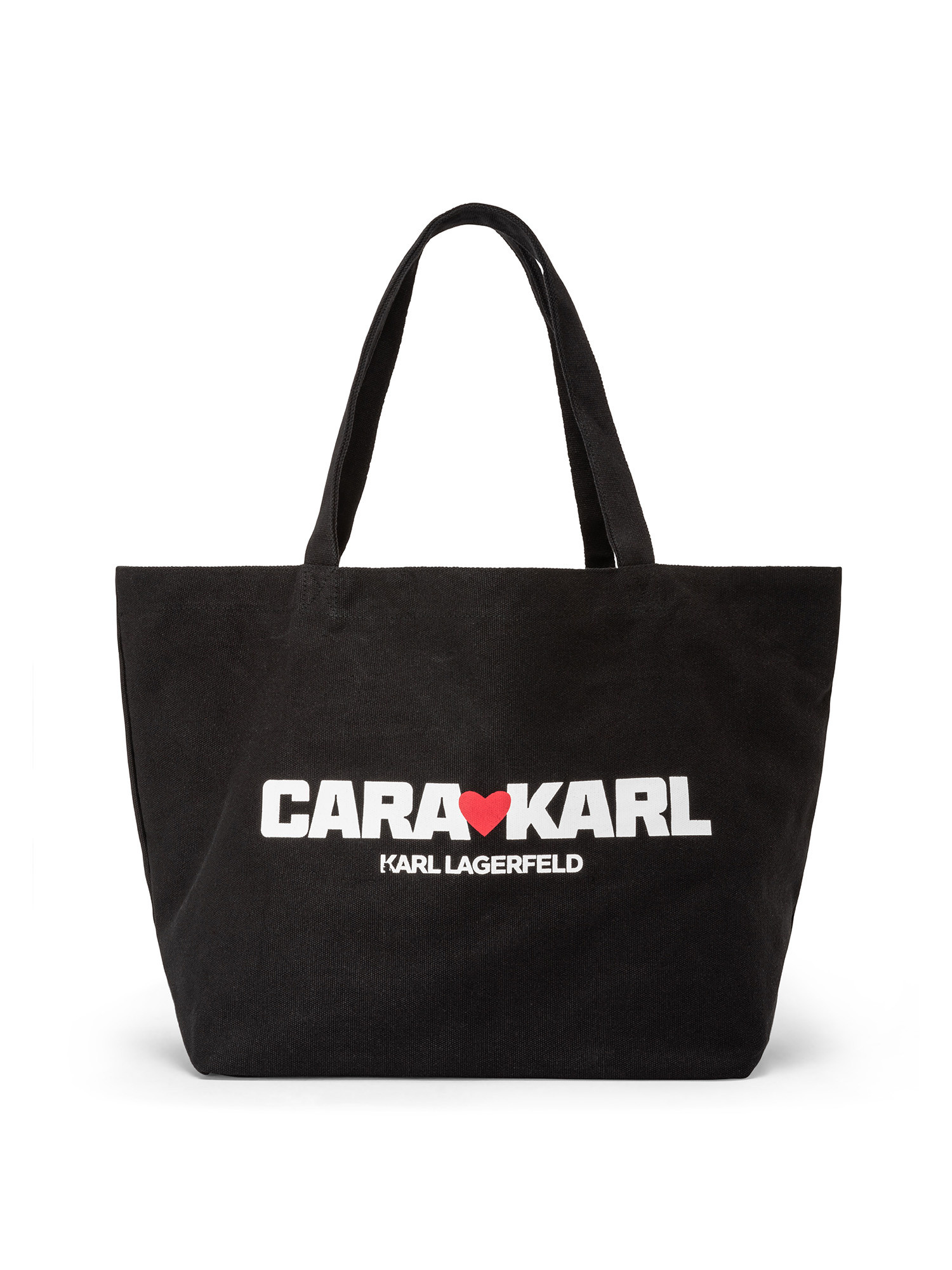 Karl Lagerfeld - Cara loves karl shopper in tela, Nero, large image number 0