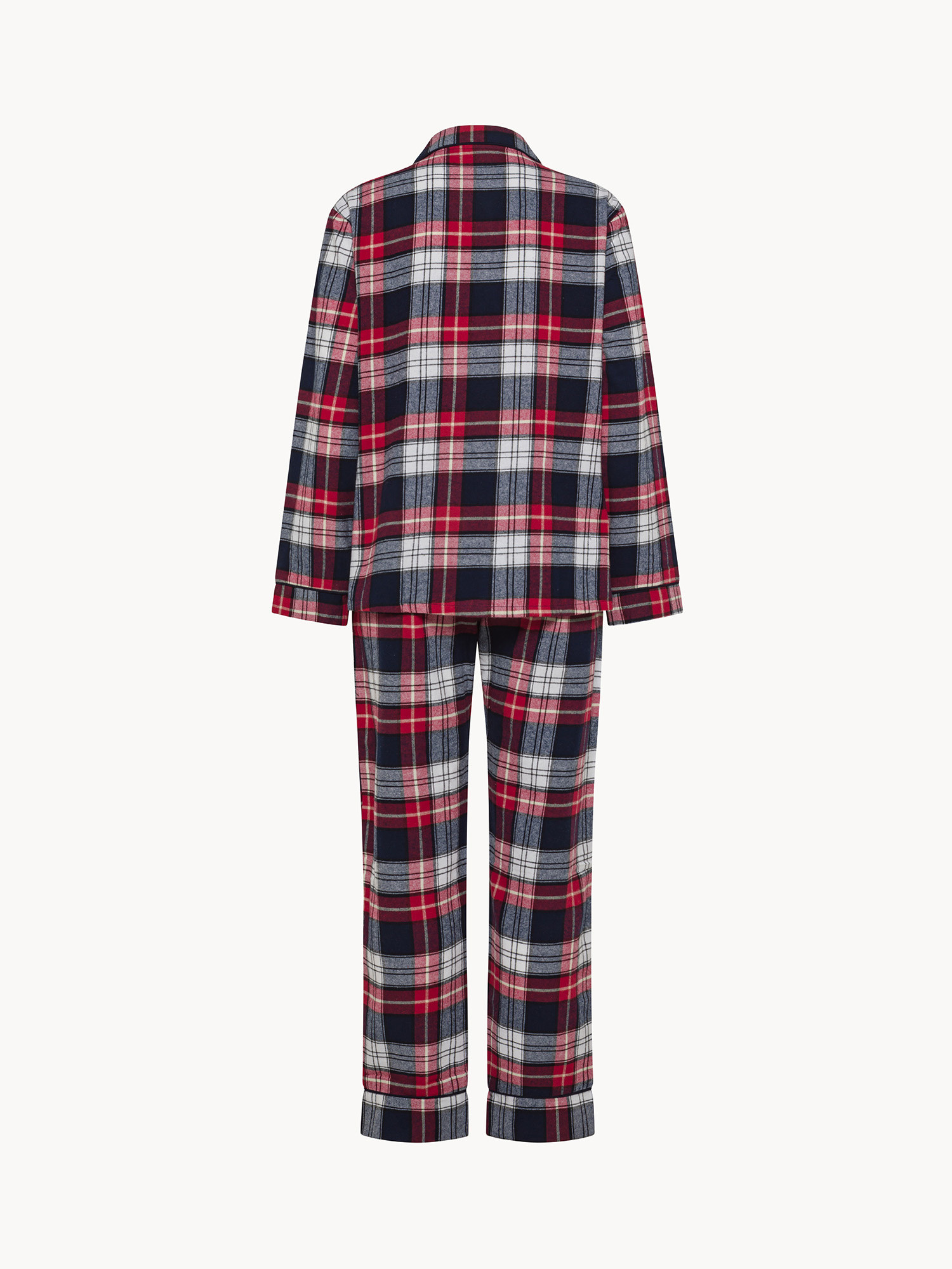 Tartan flannel pajamas, Blue, large image number 1
